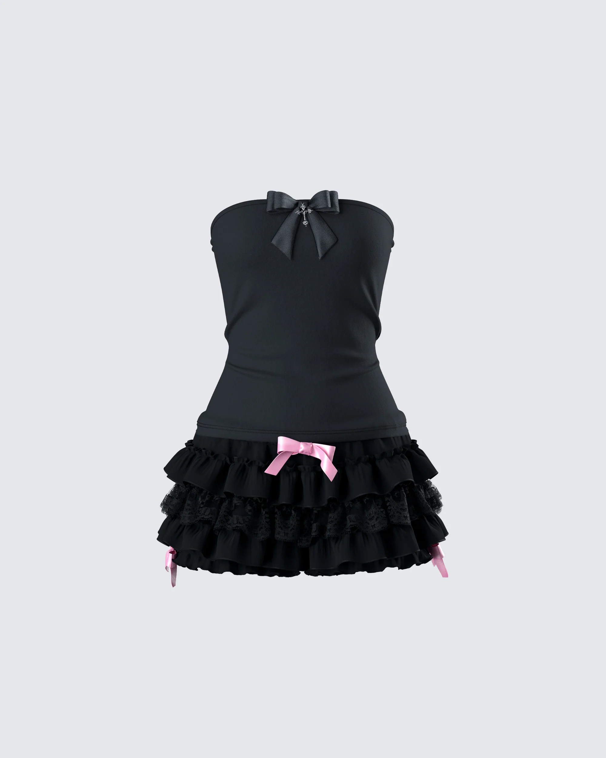 Aloa Noir Ruffle Set