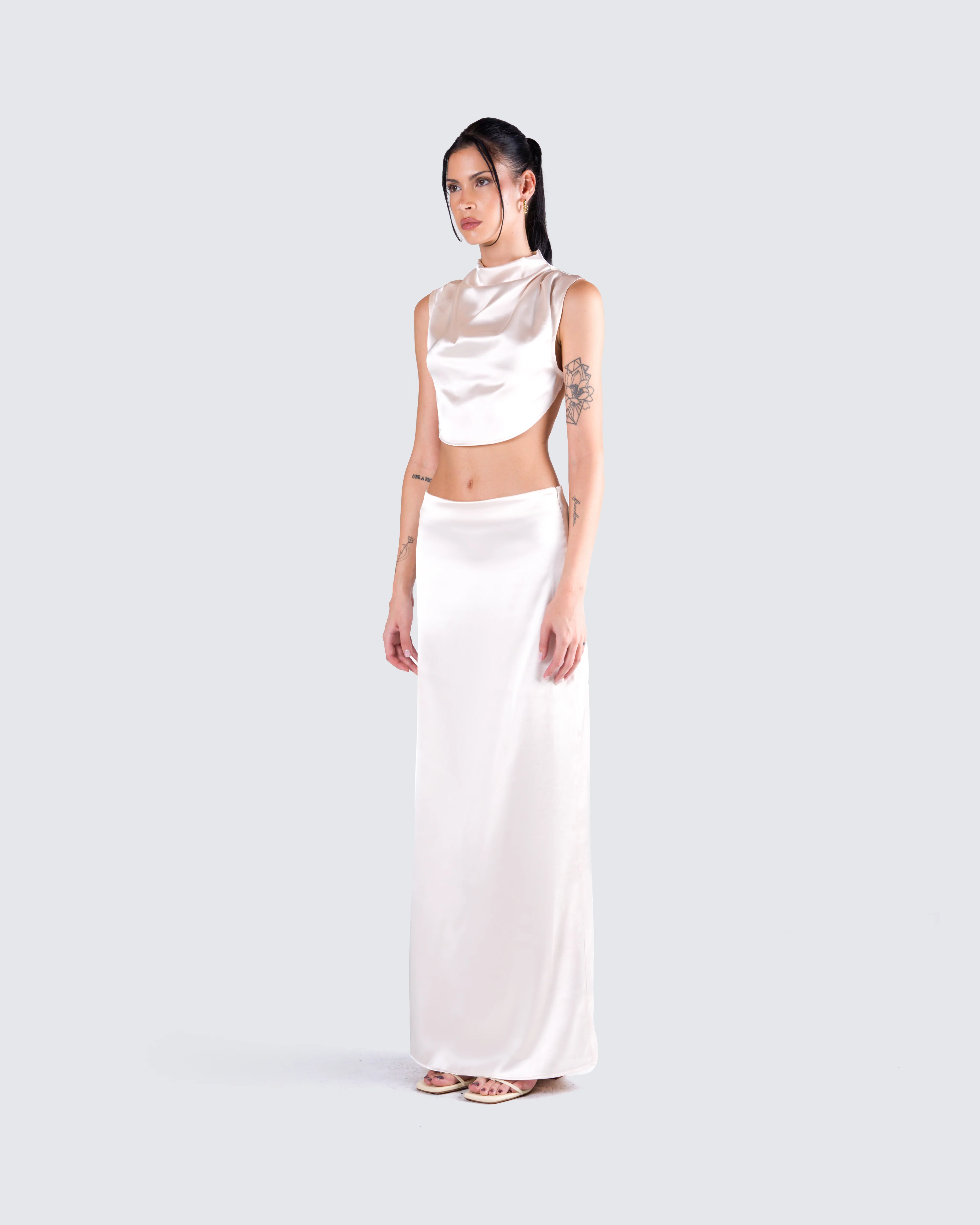 Amal Cream Cropped Top - Image 5