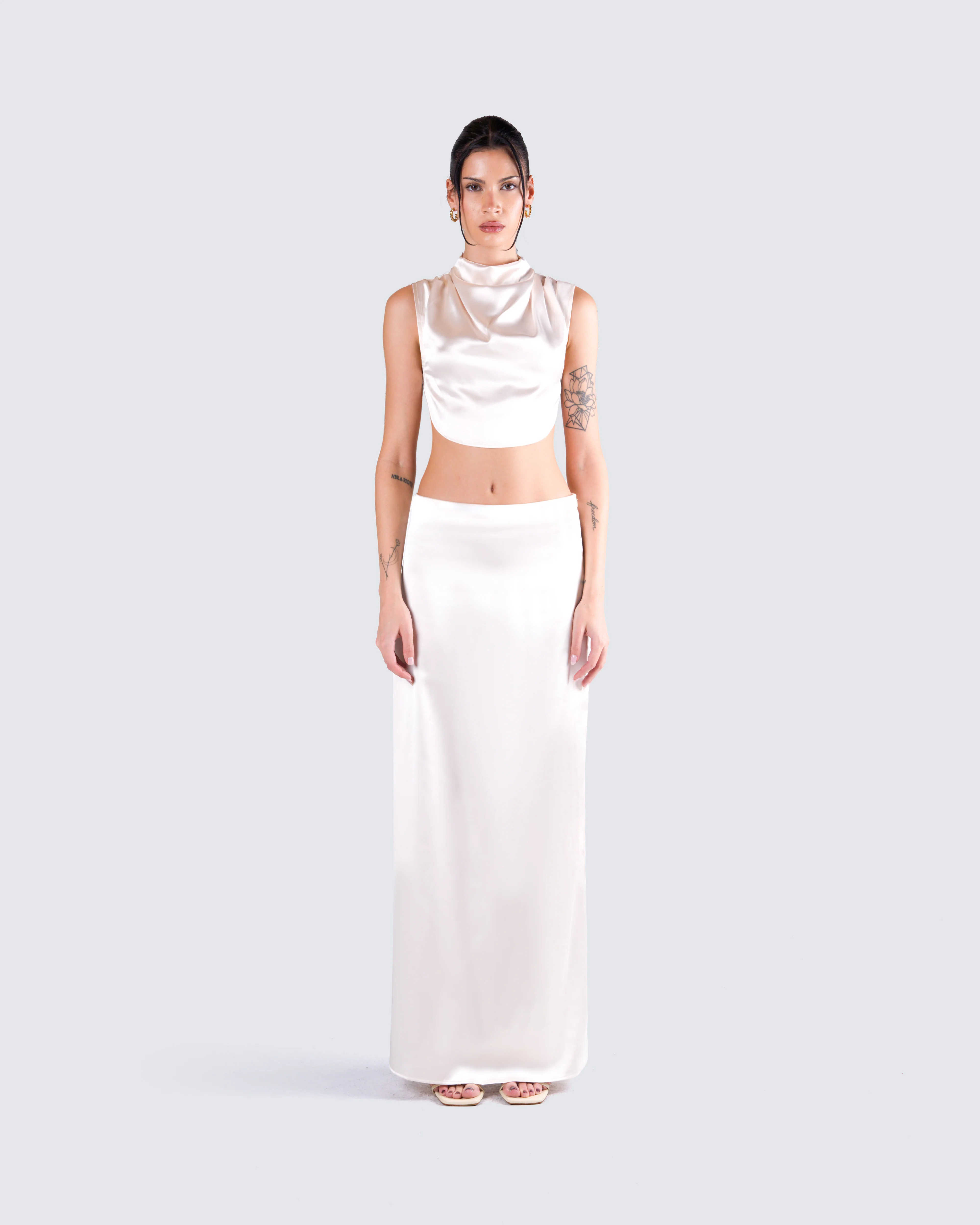 Amal Cream Maxi Skirt - Image 4