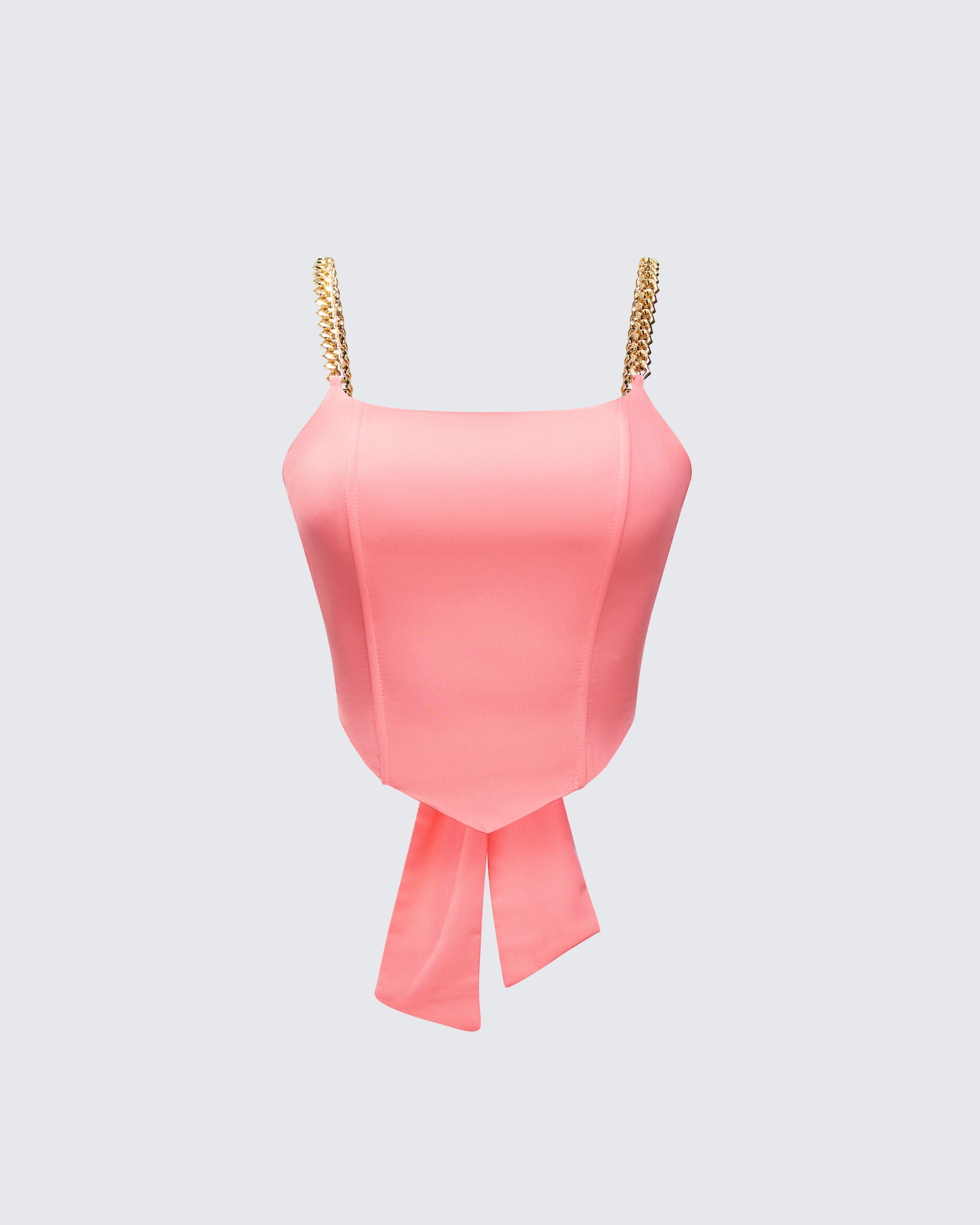 Arla Pink Heart Chain Strap Top