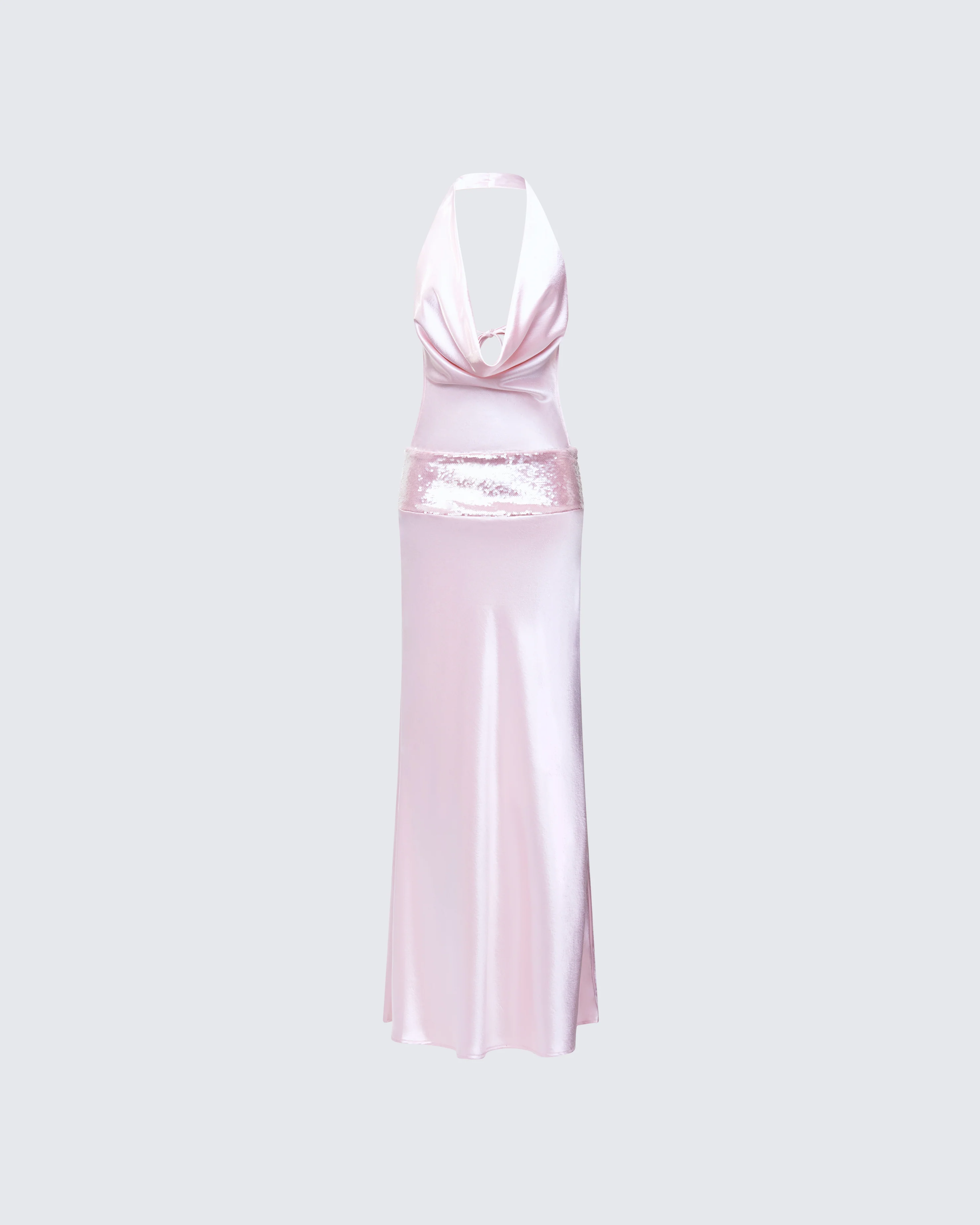 Athena Pink Sequin Open Back Maxi Dress