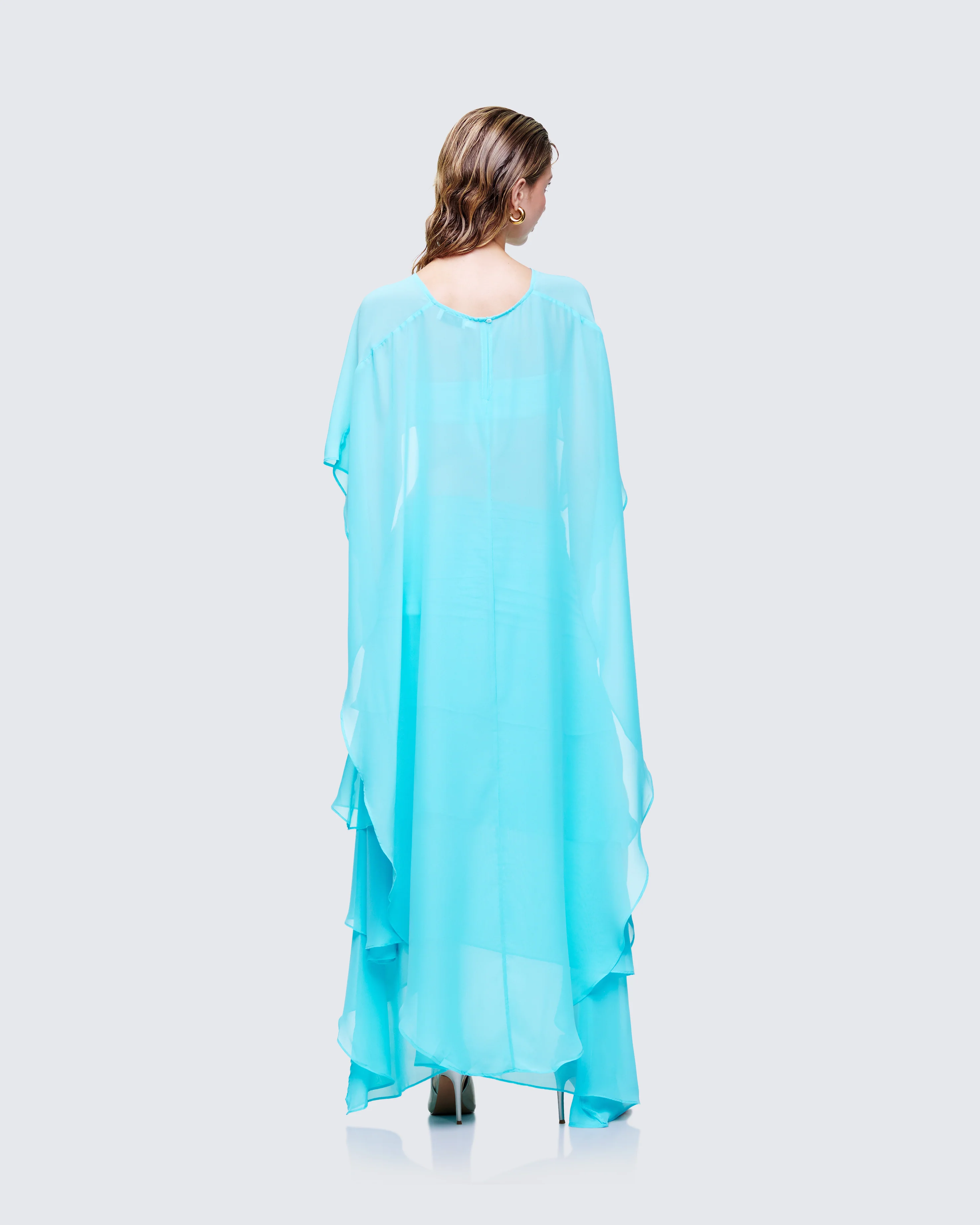Audra Blue Bandeau and Chiffon Maxi Top - Image 5