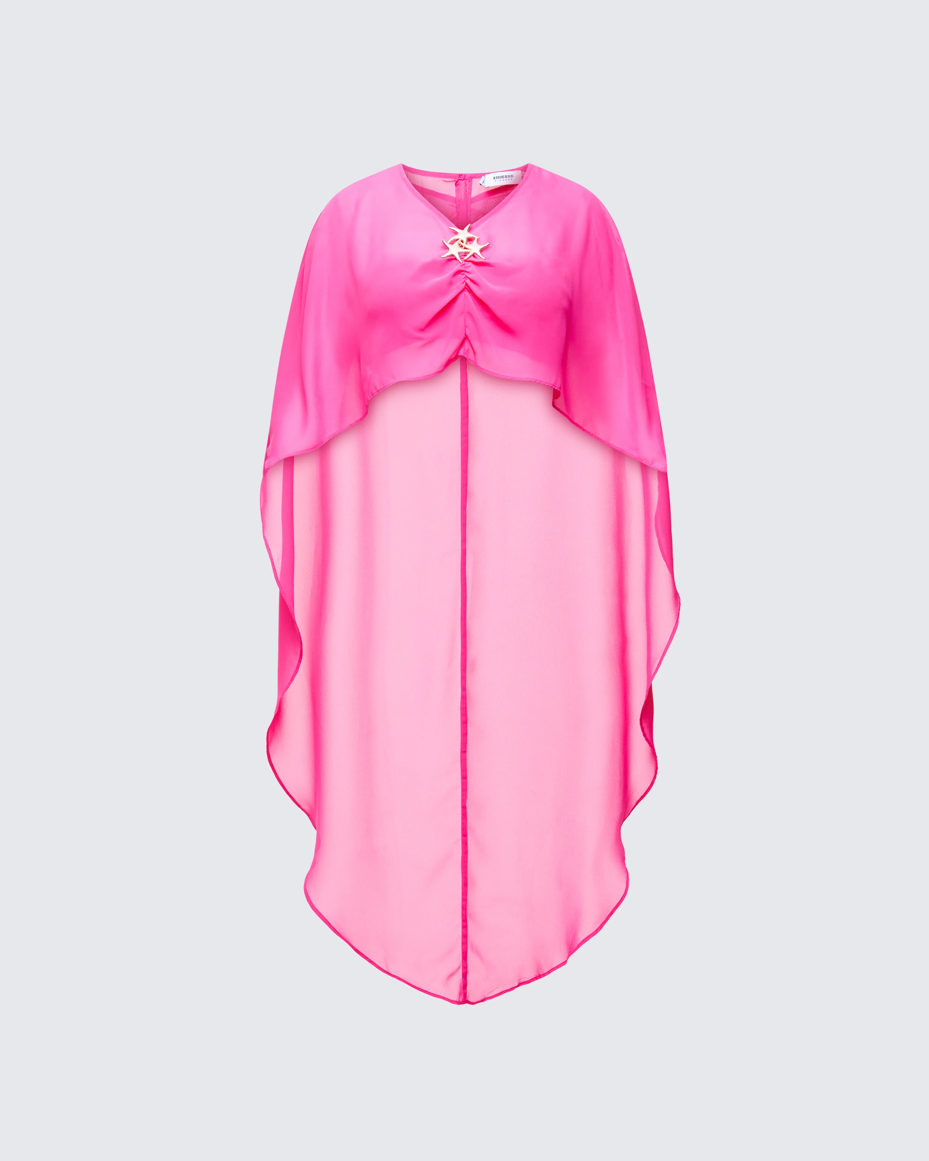Audra Pink Bandeau and Chiffon Maxi Top