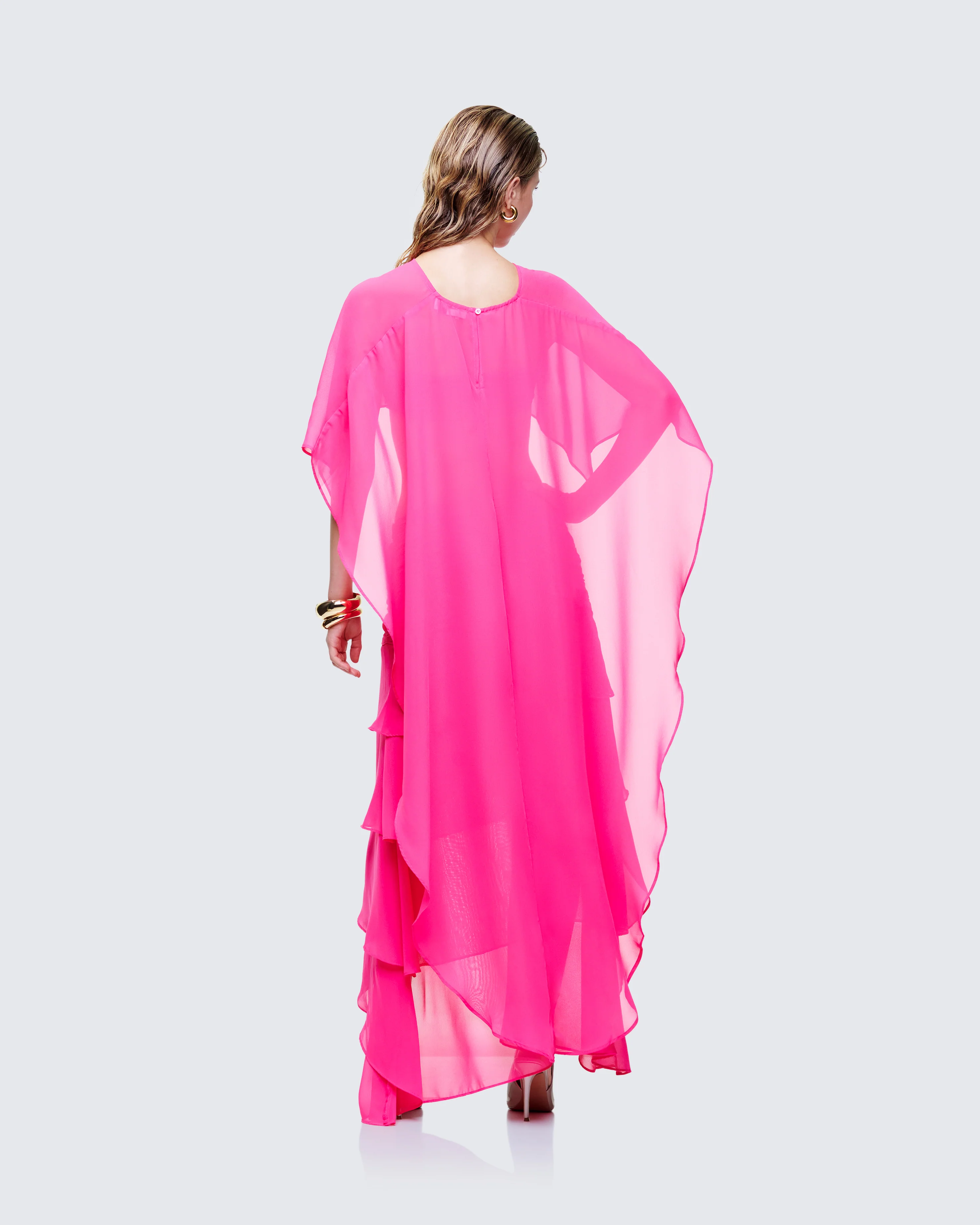 Audra Pink Bandeau and Chiffon Maxi Top - Image 5