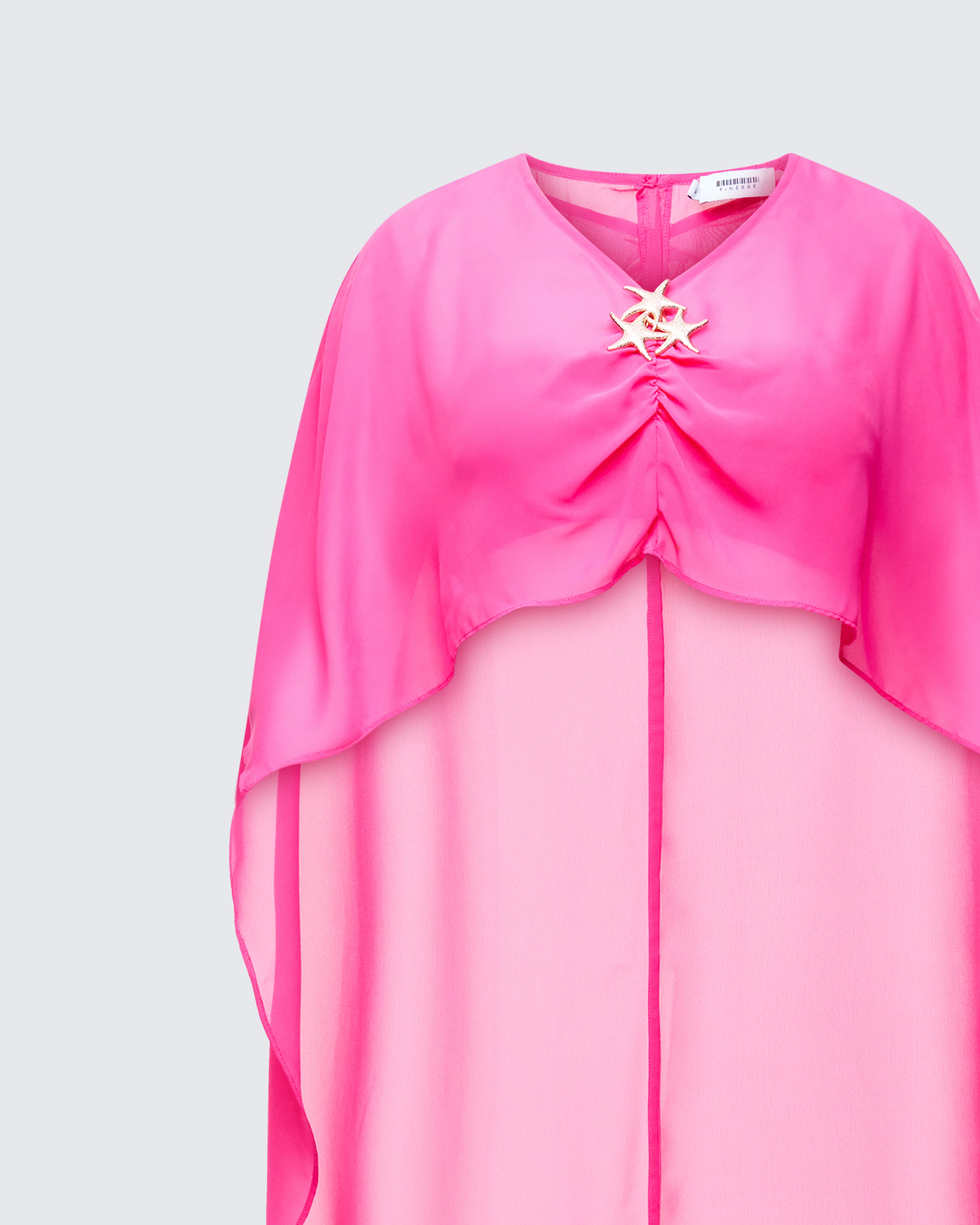 Audra Pink Bandeau and Chiffon Maxi Top - Image 6