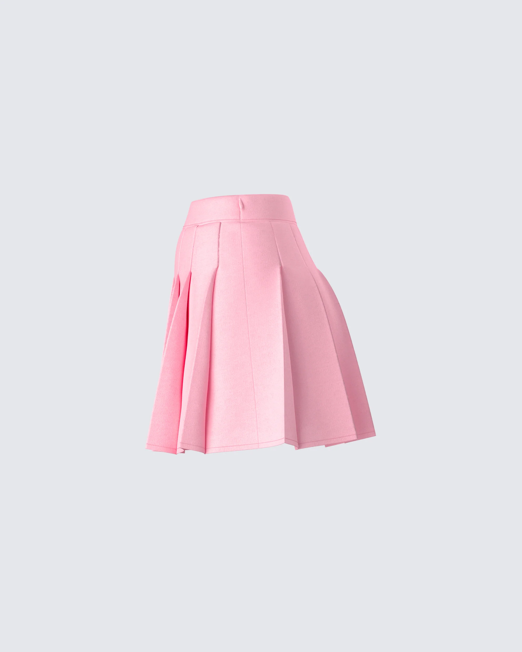 Bella Pink Pleated Mini Skirt - Image 2