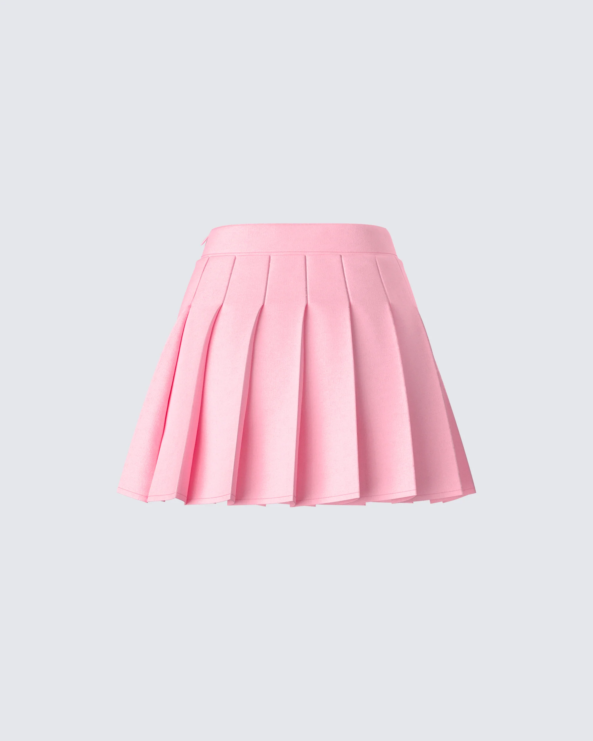 Bella Pink Pleated Mini Skirt - Image 3