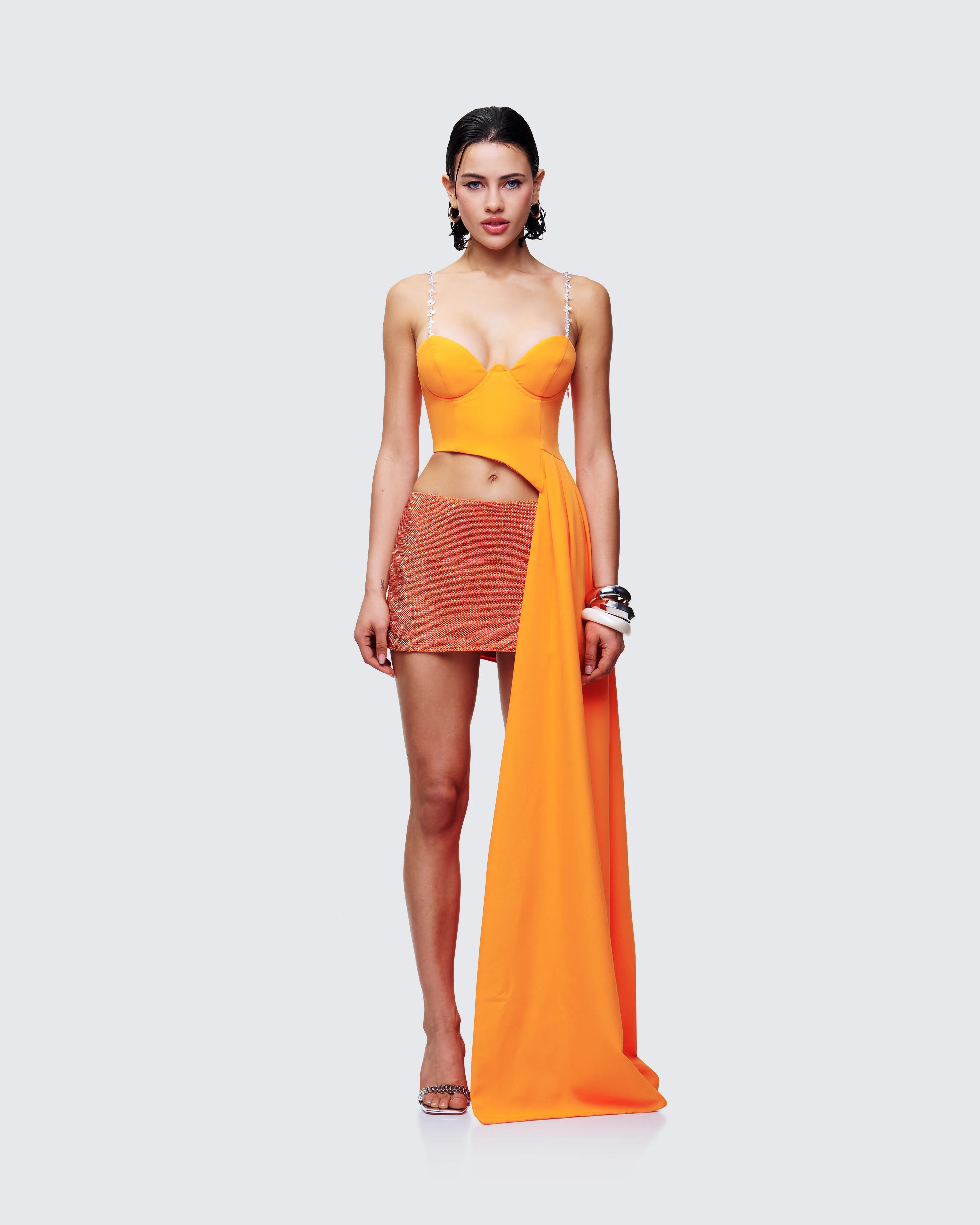 Bellamy Orange Asymmetric Top - Image 2