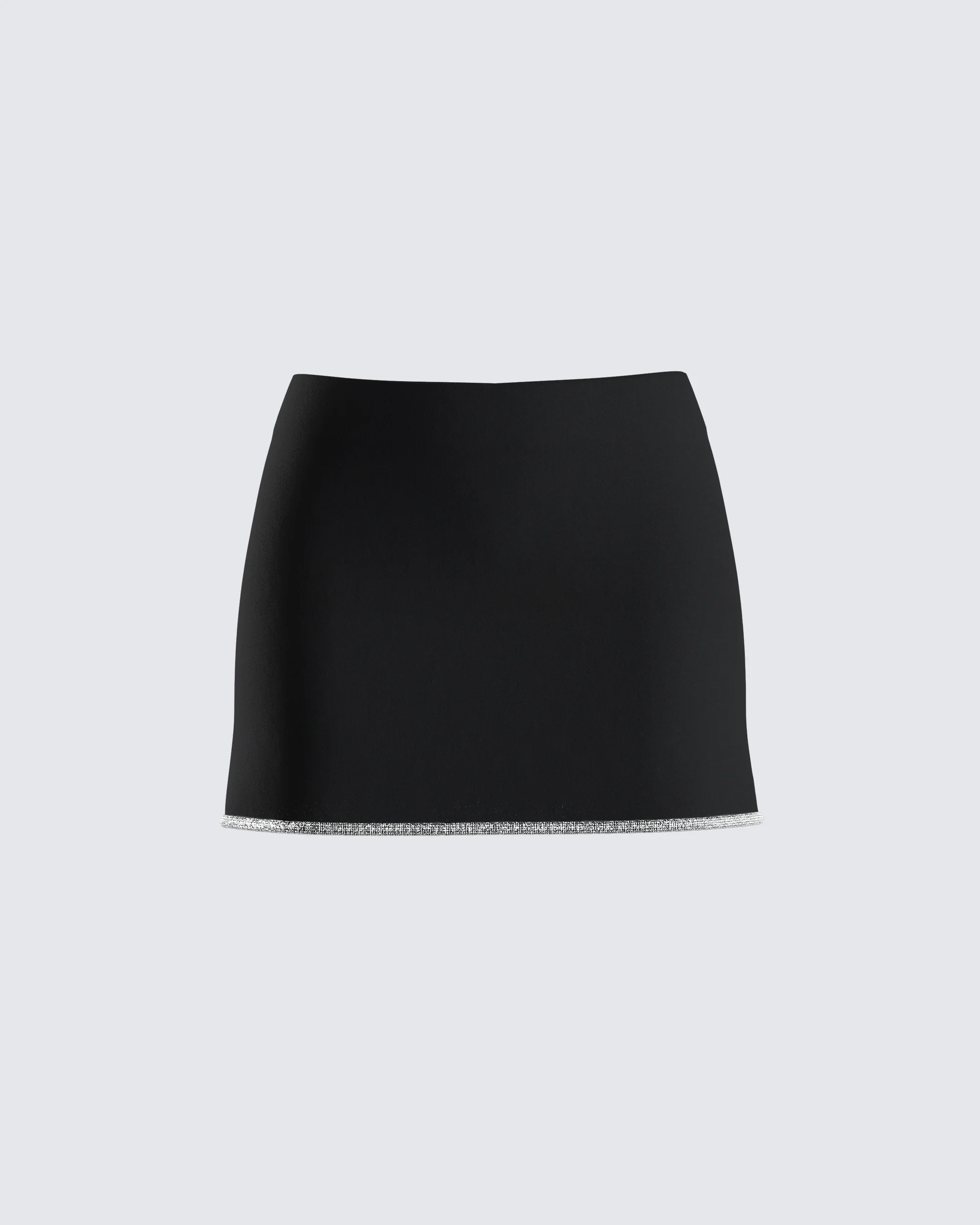 Birgit Black Rhinestone Mini Skirt