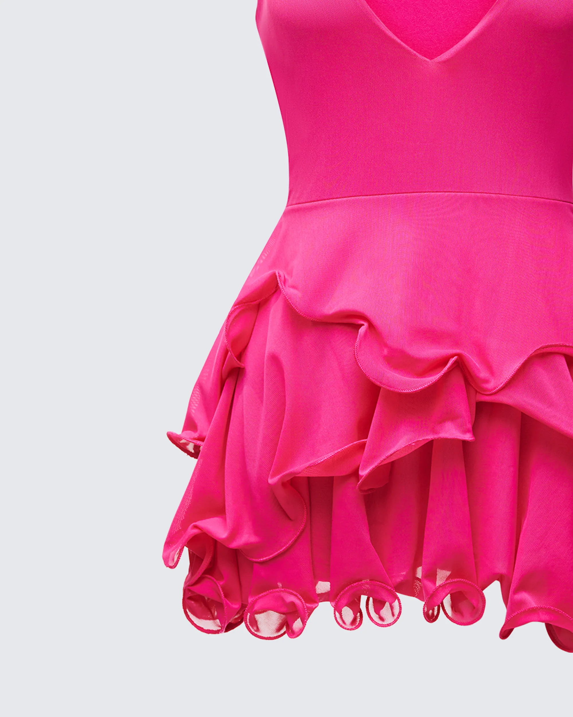 Bria Pink Wire Hem Mini Dress - Image 6
