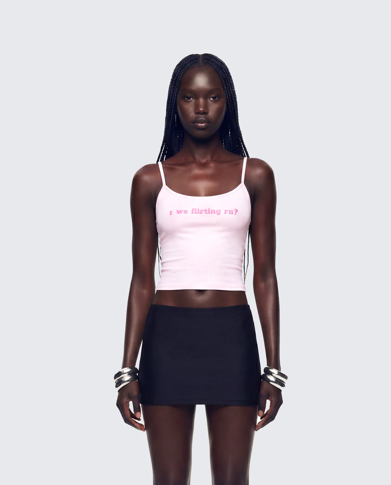 Callie Pink Slogan Jersey Cami Top - Image 2