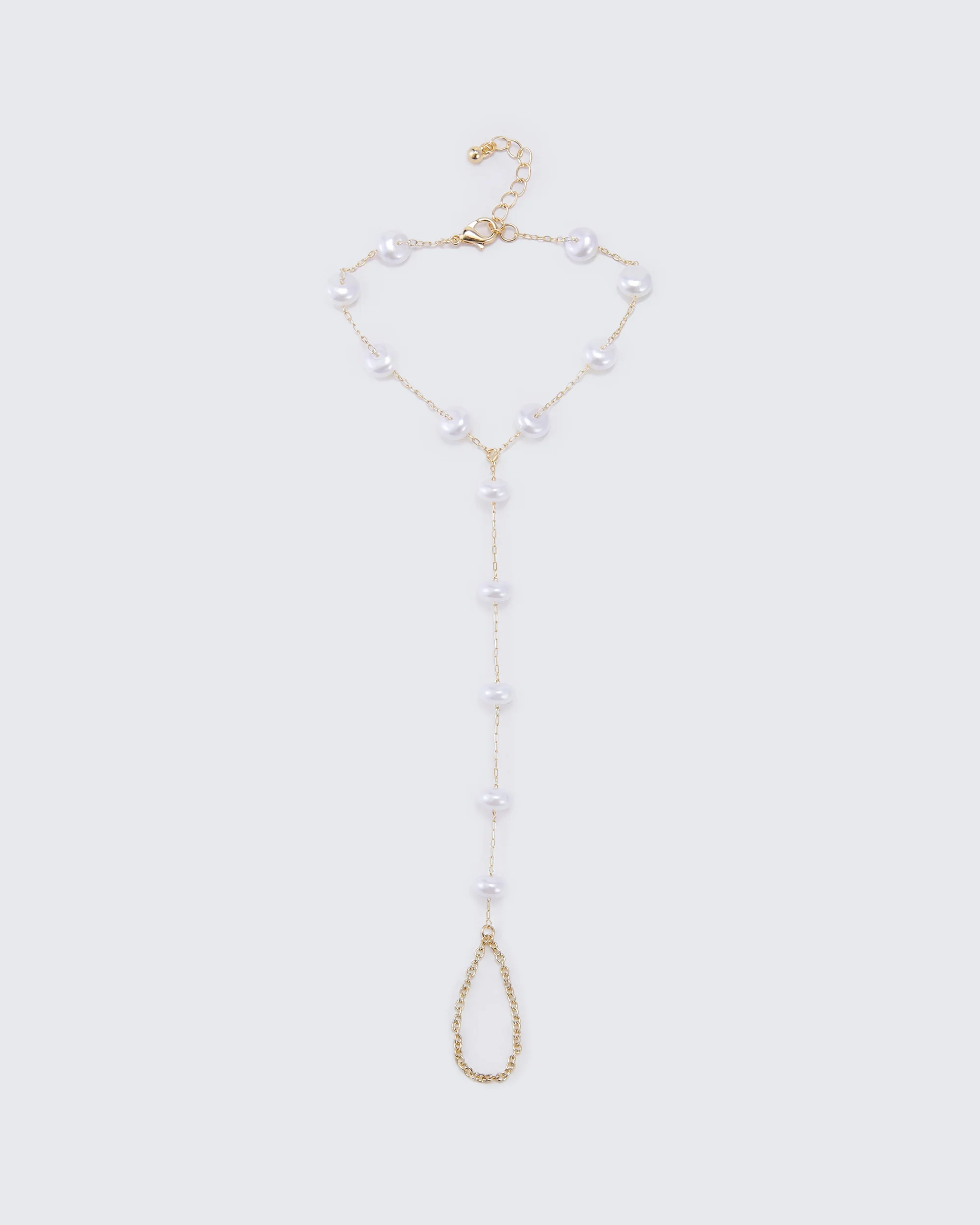 Callista Gold Pearl Bead Hand Harness