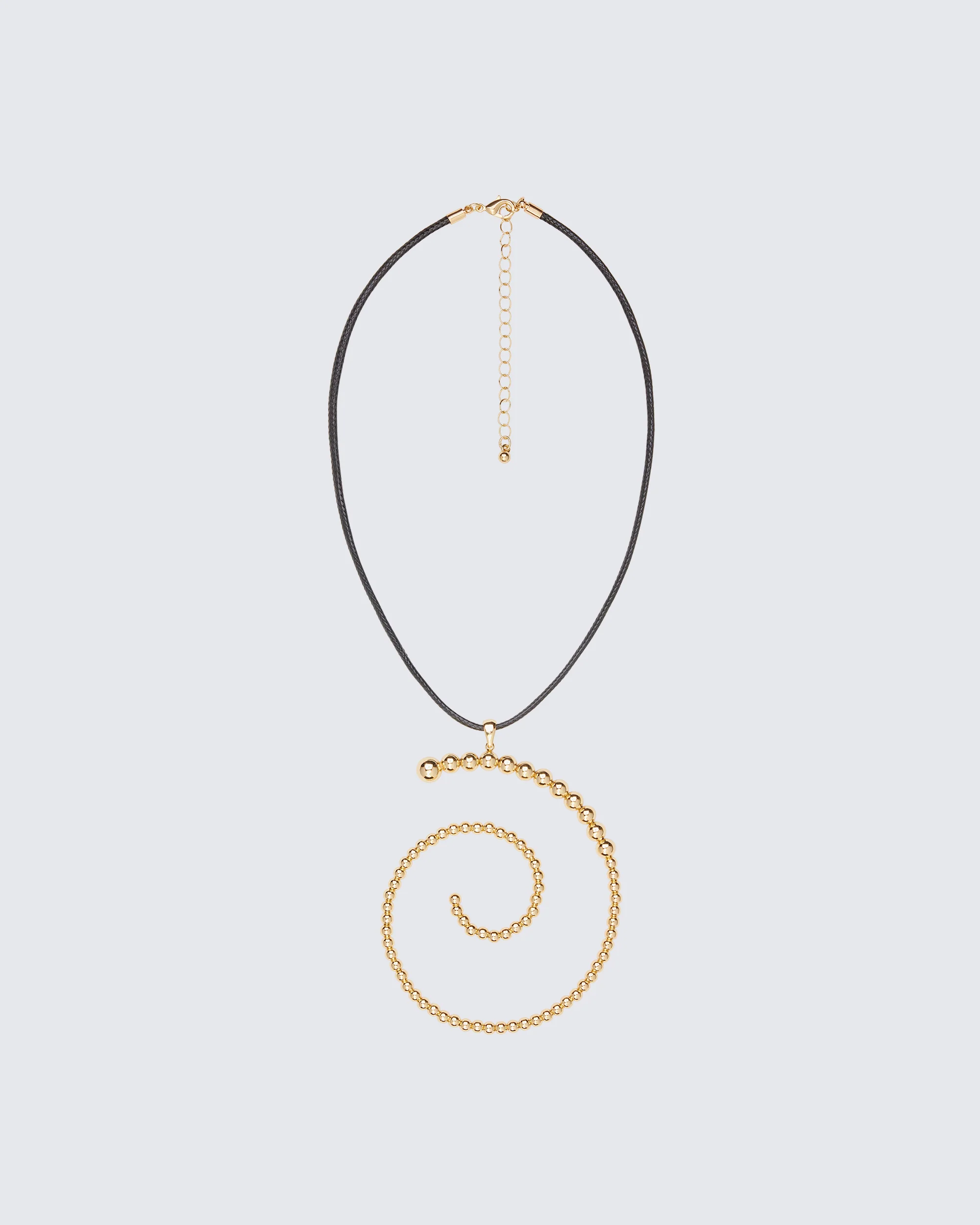 Calypso Gold Beaded Swirl Necklace
