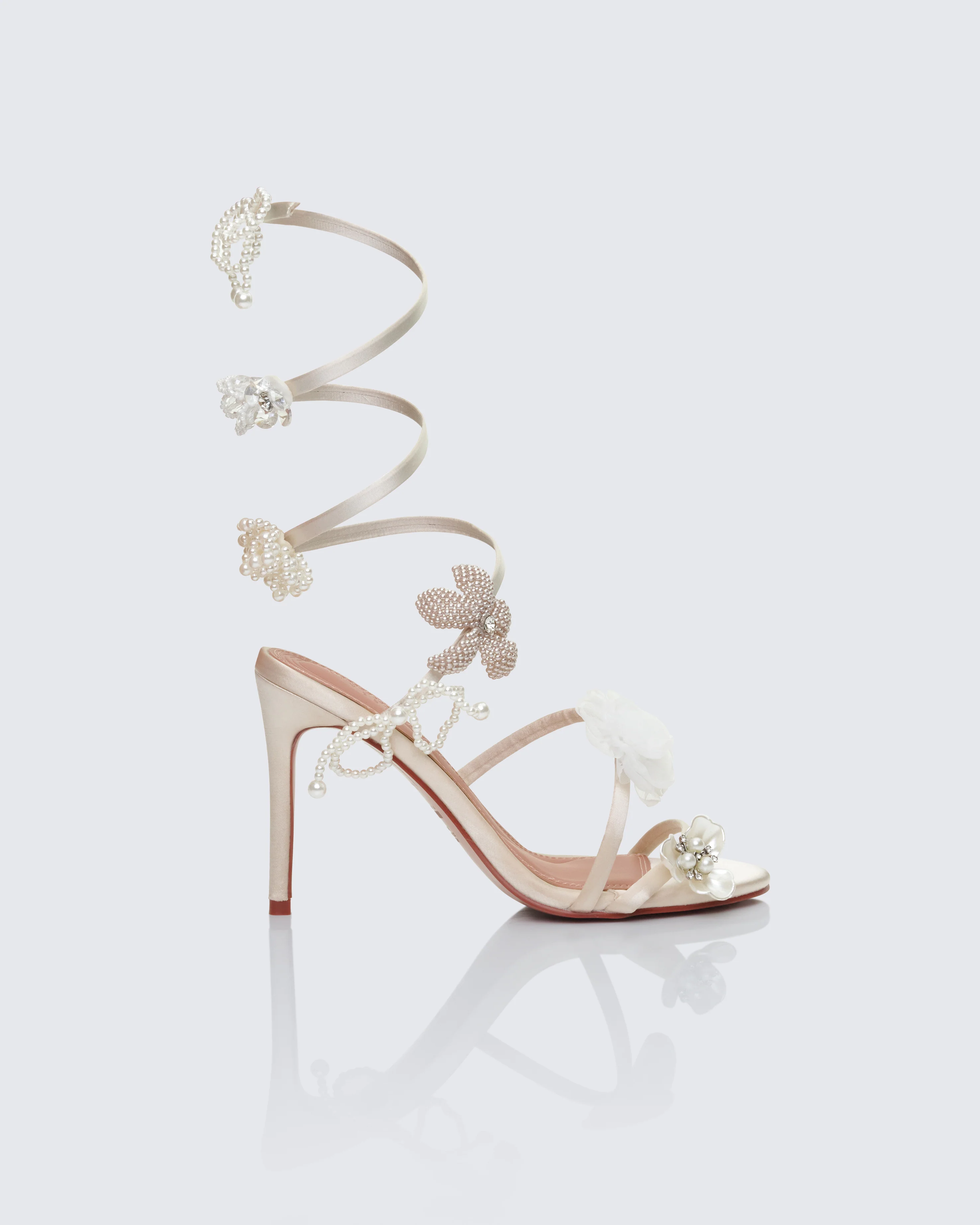 Celeste Ivory Pearl Spiral Sandal