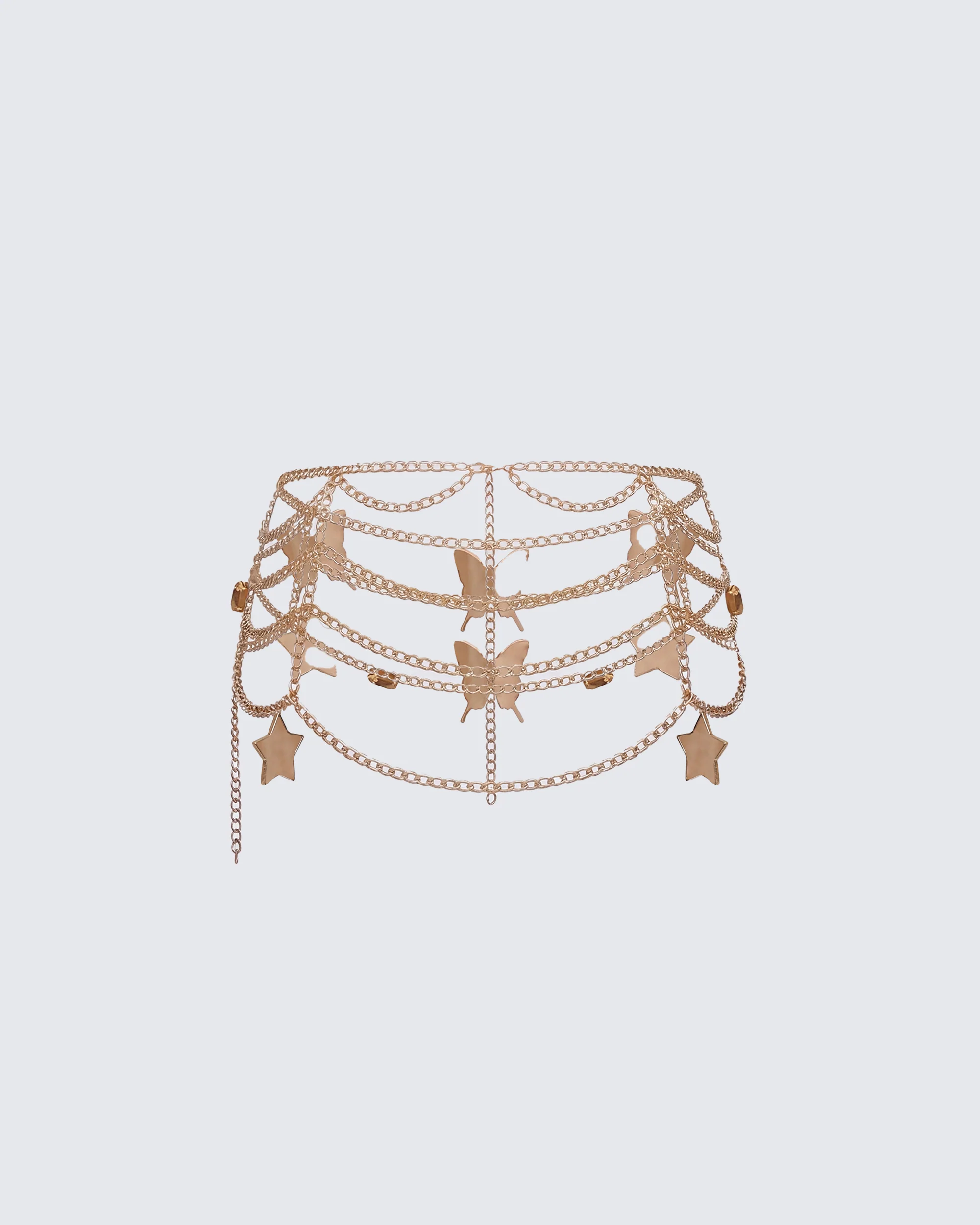 Chara Gold Tone Butterfly Chain Skirt - Image 2