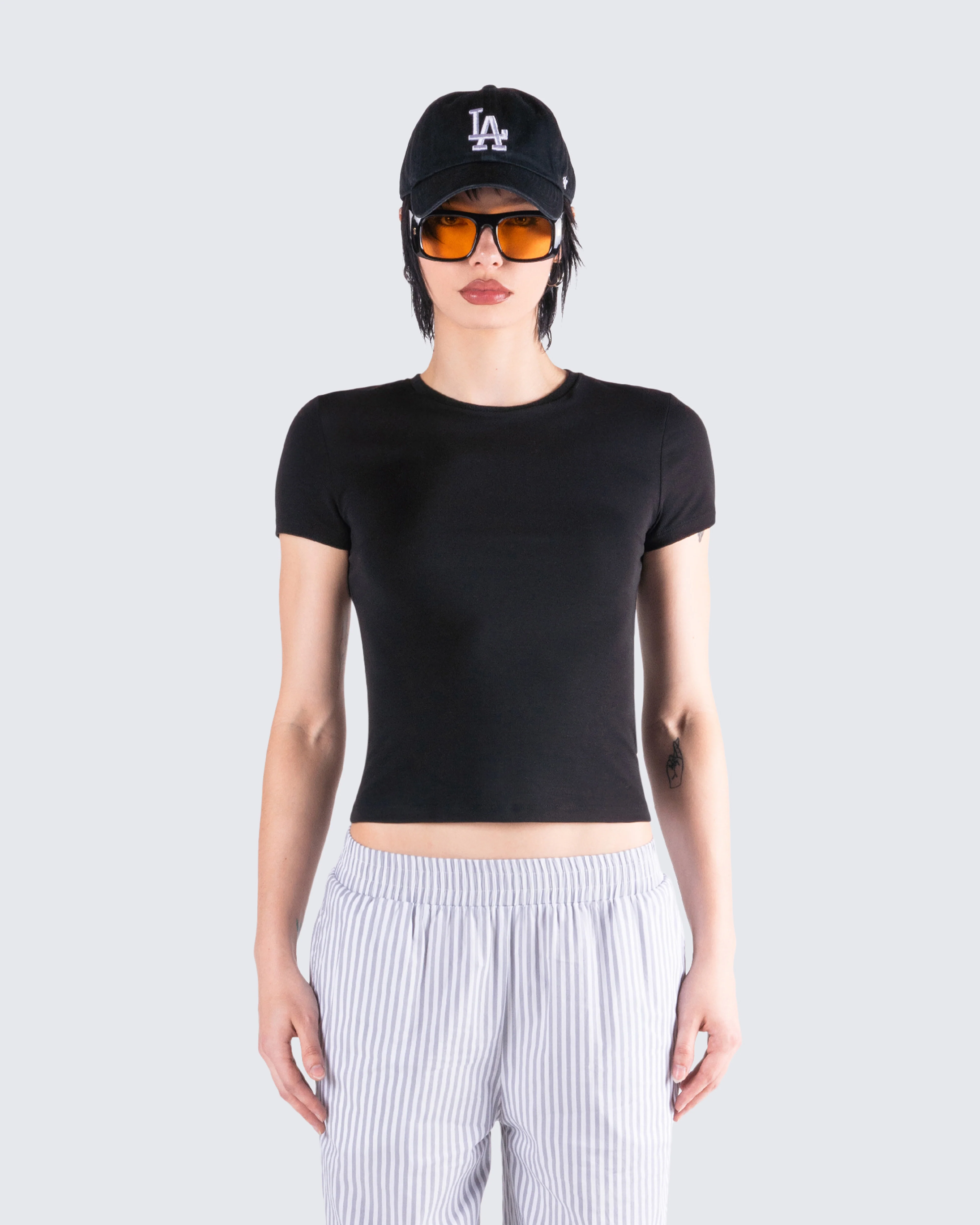 Chell Black Jersey Top - Image 4