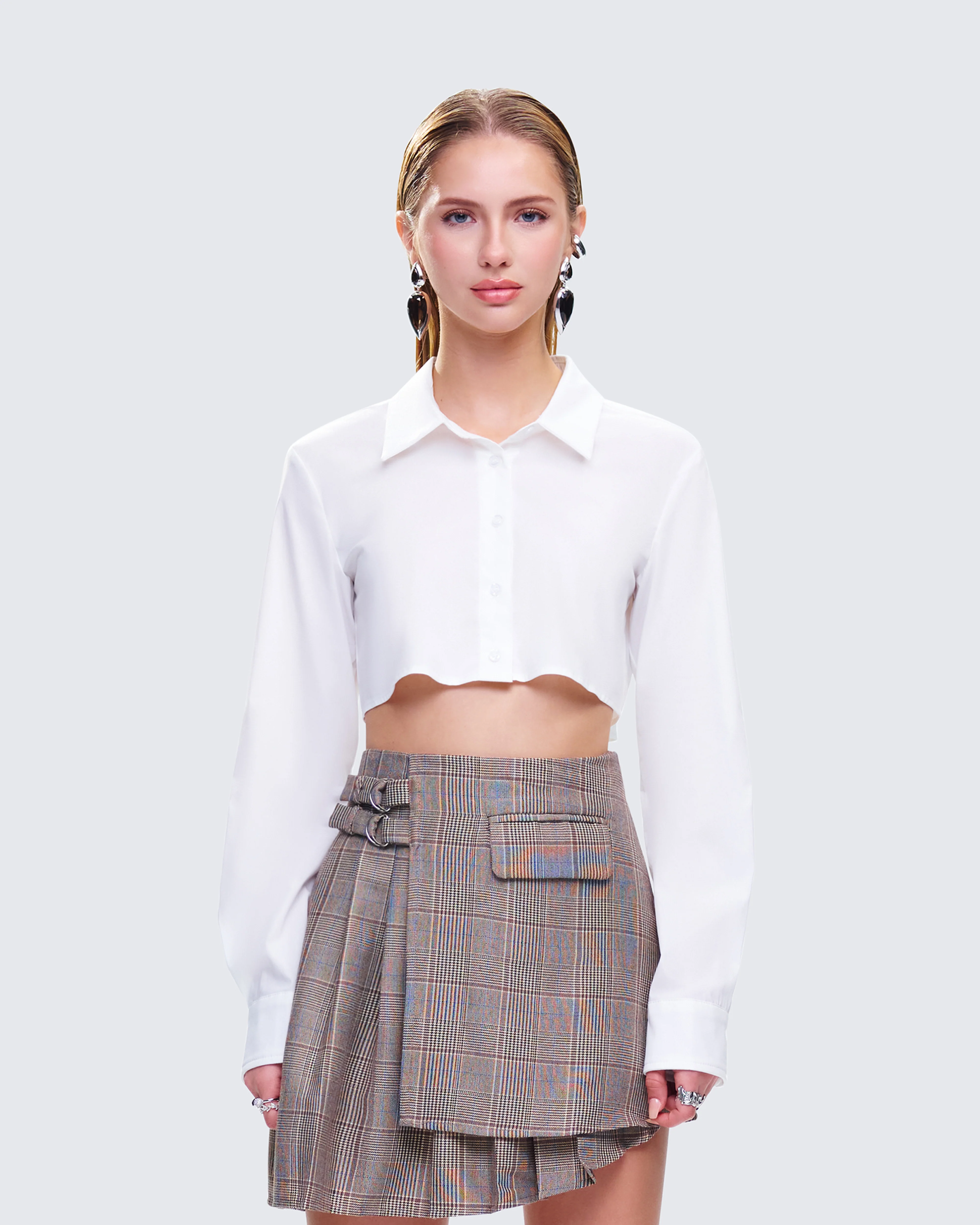 Chloe Cropped Shirt - Image 3