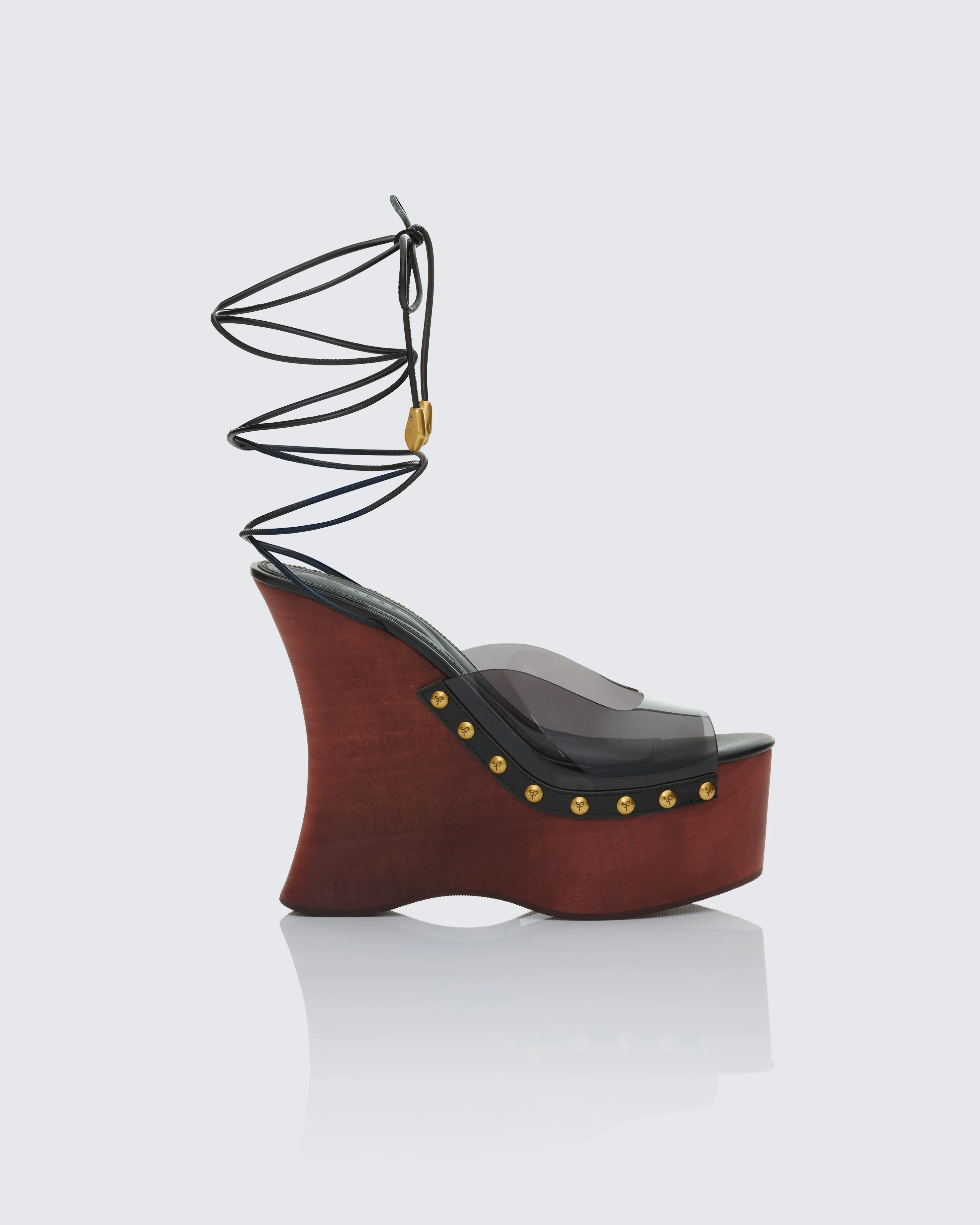 Arwa Black Perspex Wedges