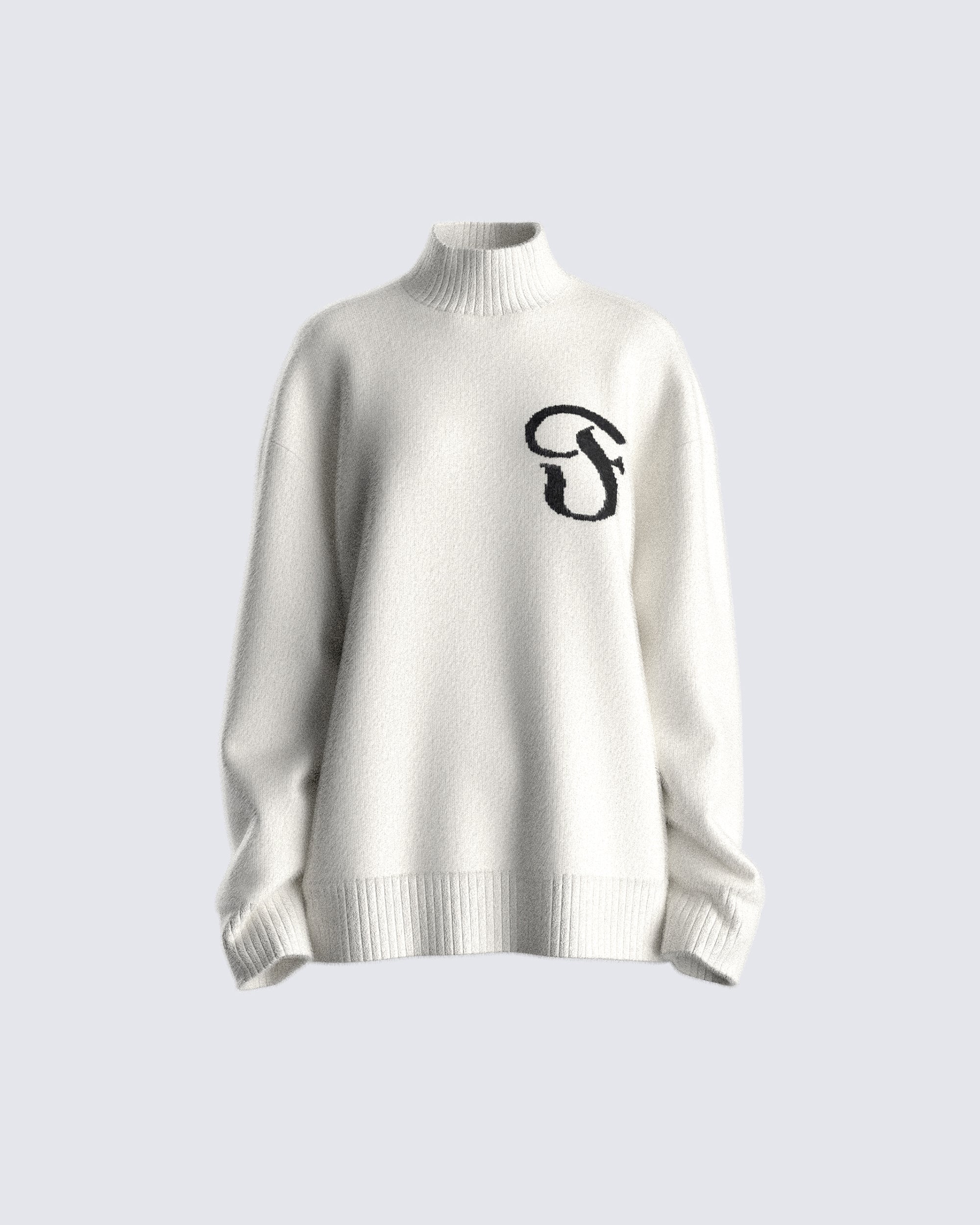 Conner Ivory Sweater Knit Top
