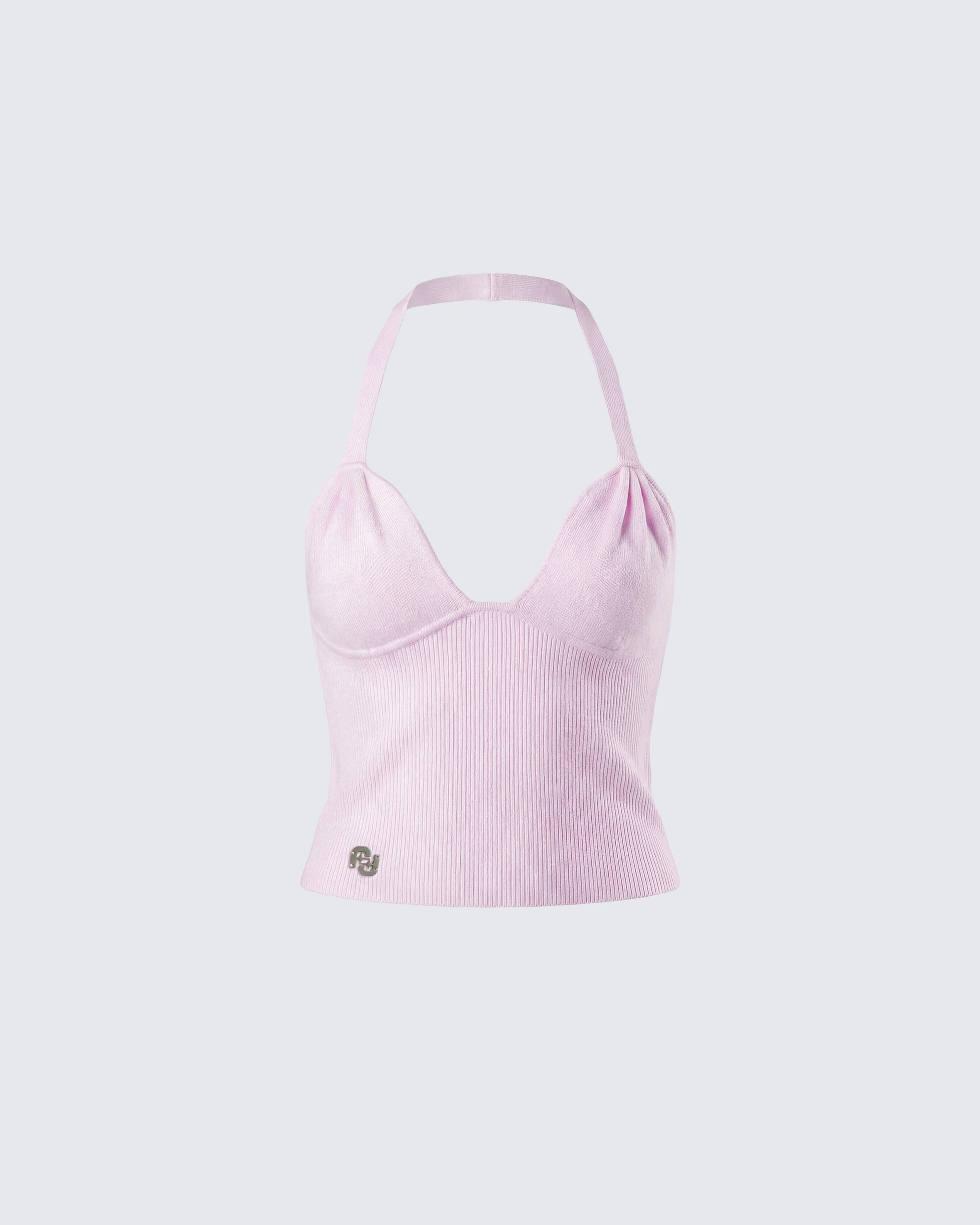 Corah Pink Knit Halter Top