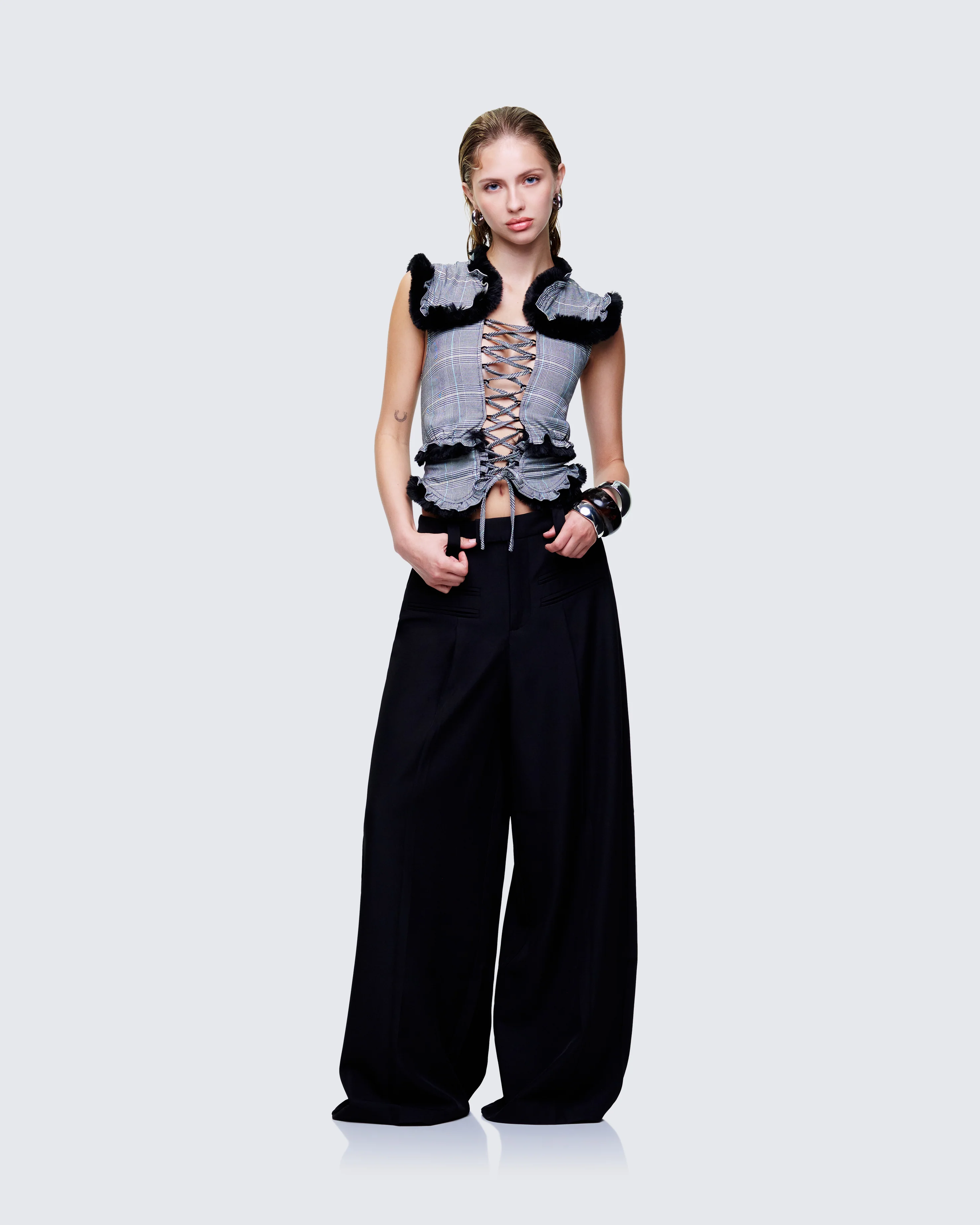 Cozbi Black Pressed Front Trouser - Image 5