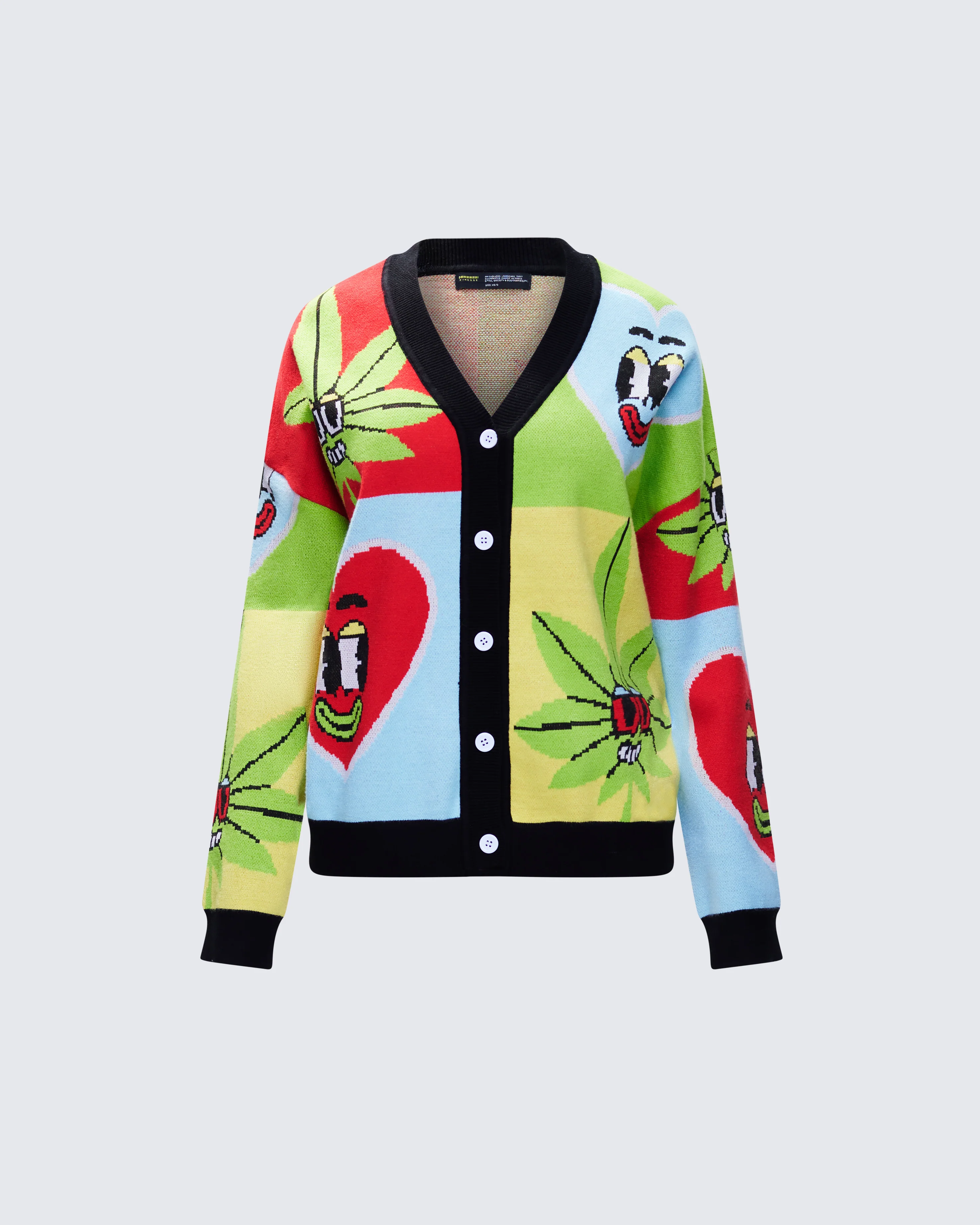 Cyrielle Multi Pop Art Sweater Knit Cardigan