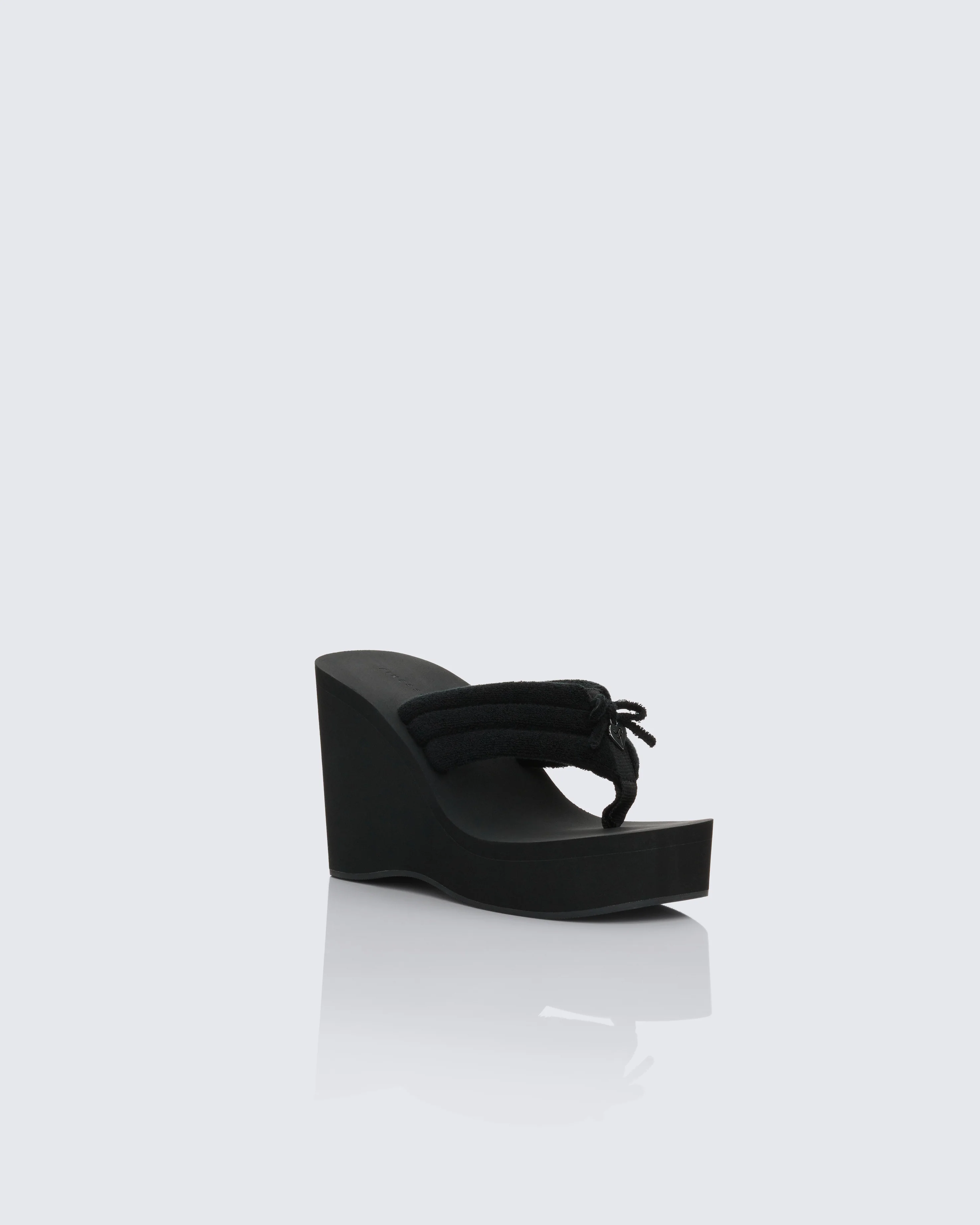 Deema Black Superstacked Wedge Flip Flop - Image 2