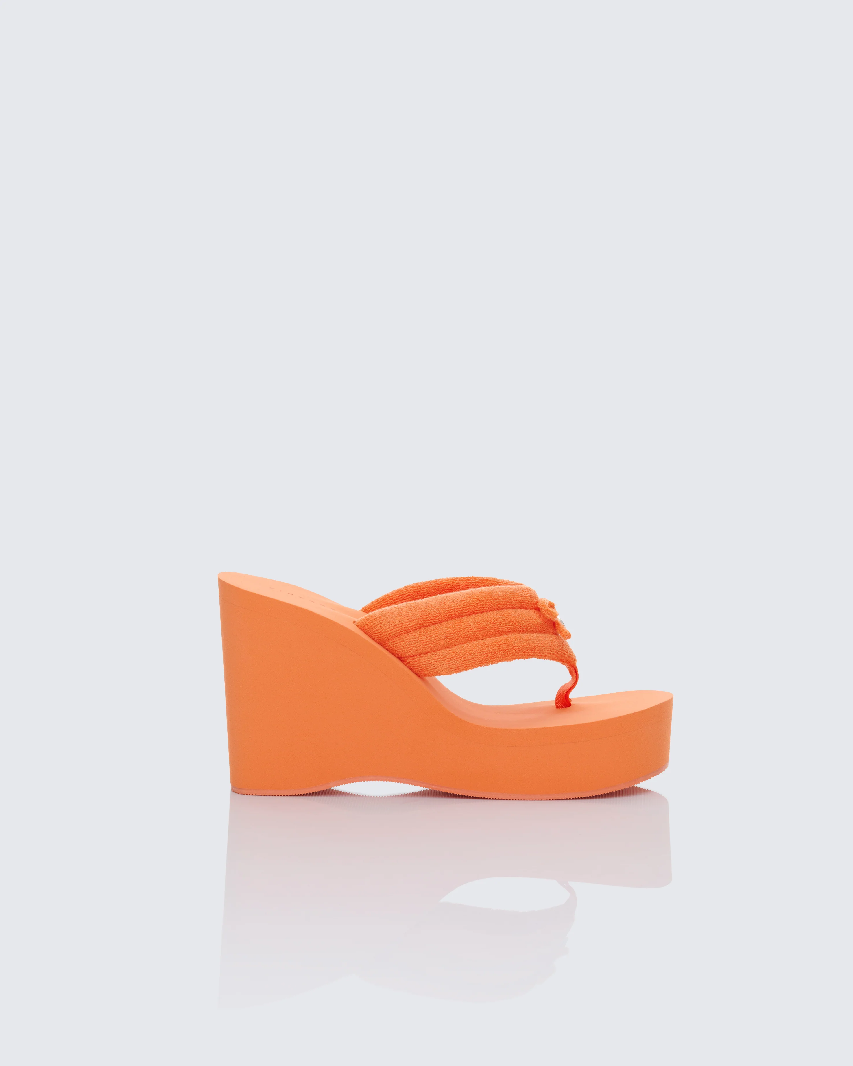Deema Orange Superstacked Wedge Flip Flop