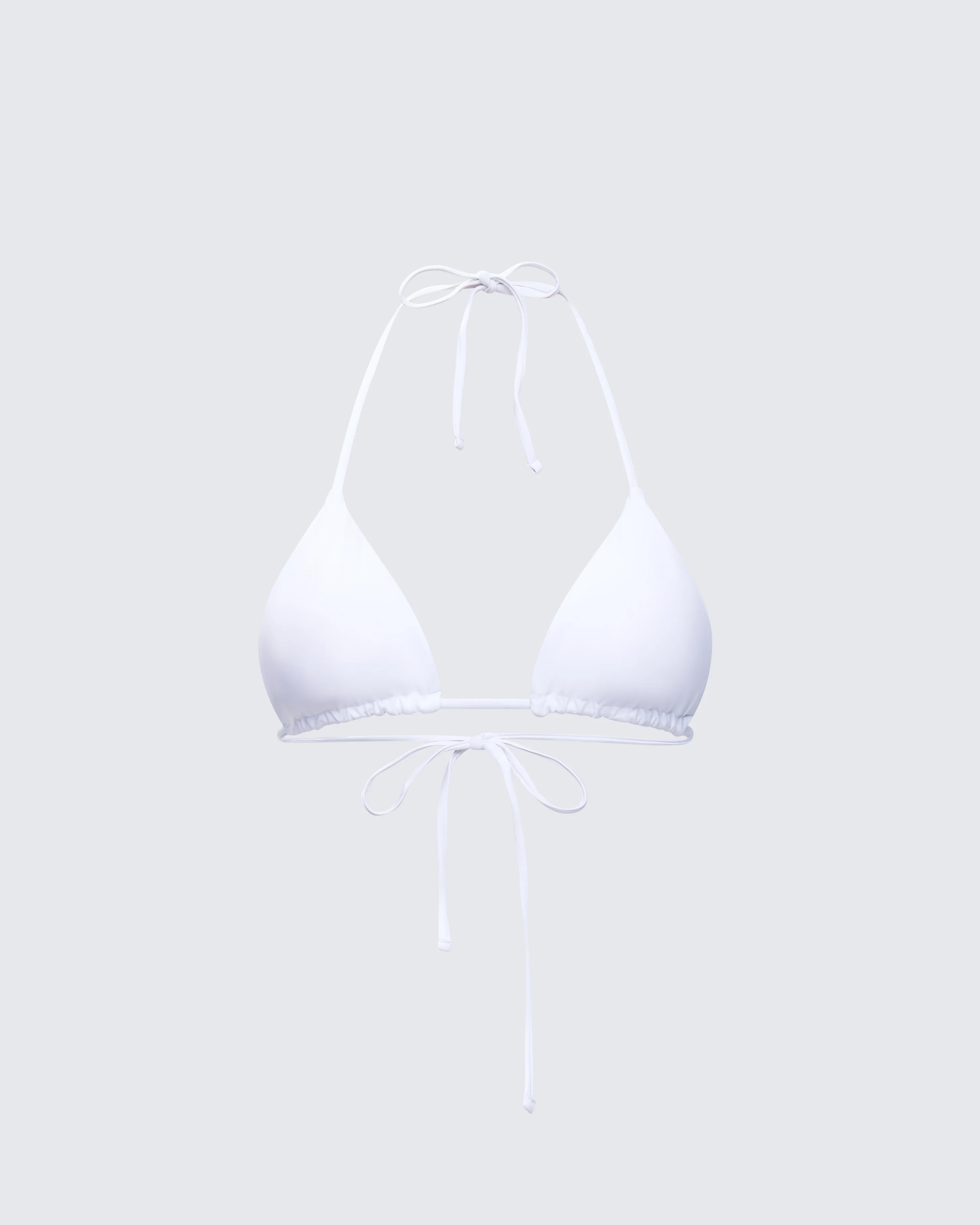 Twyla White Triangle Bikini Top