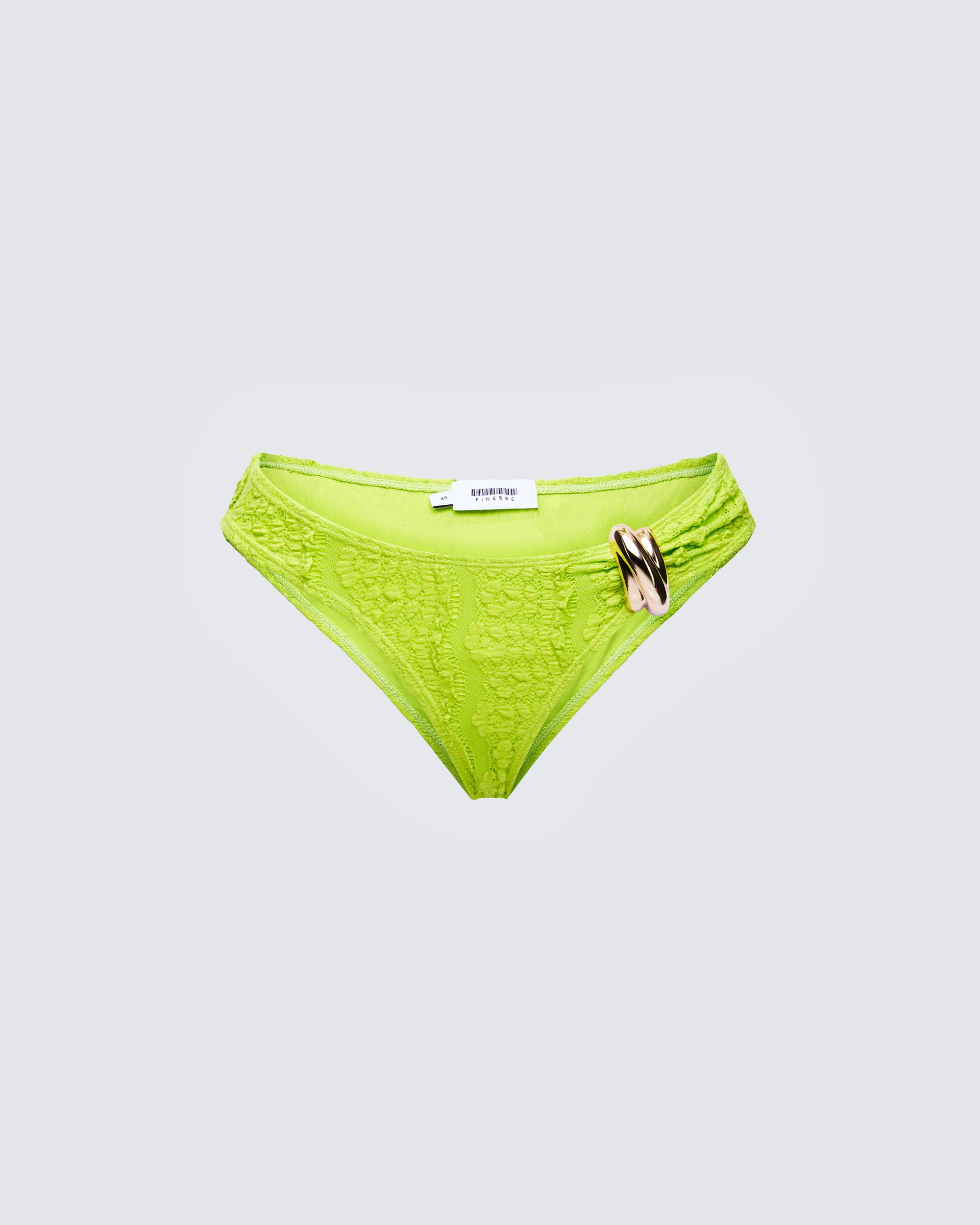 Dreya Green Textured Bikini Bottom
