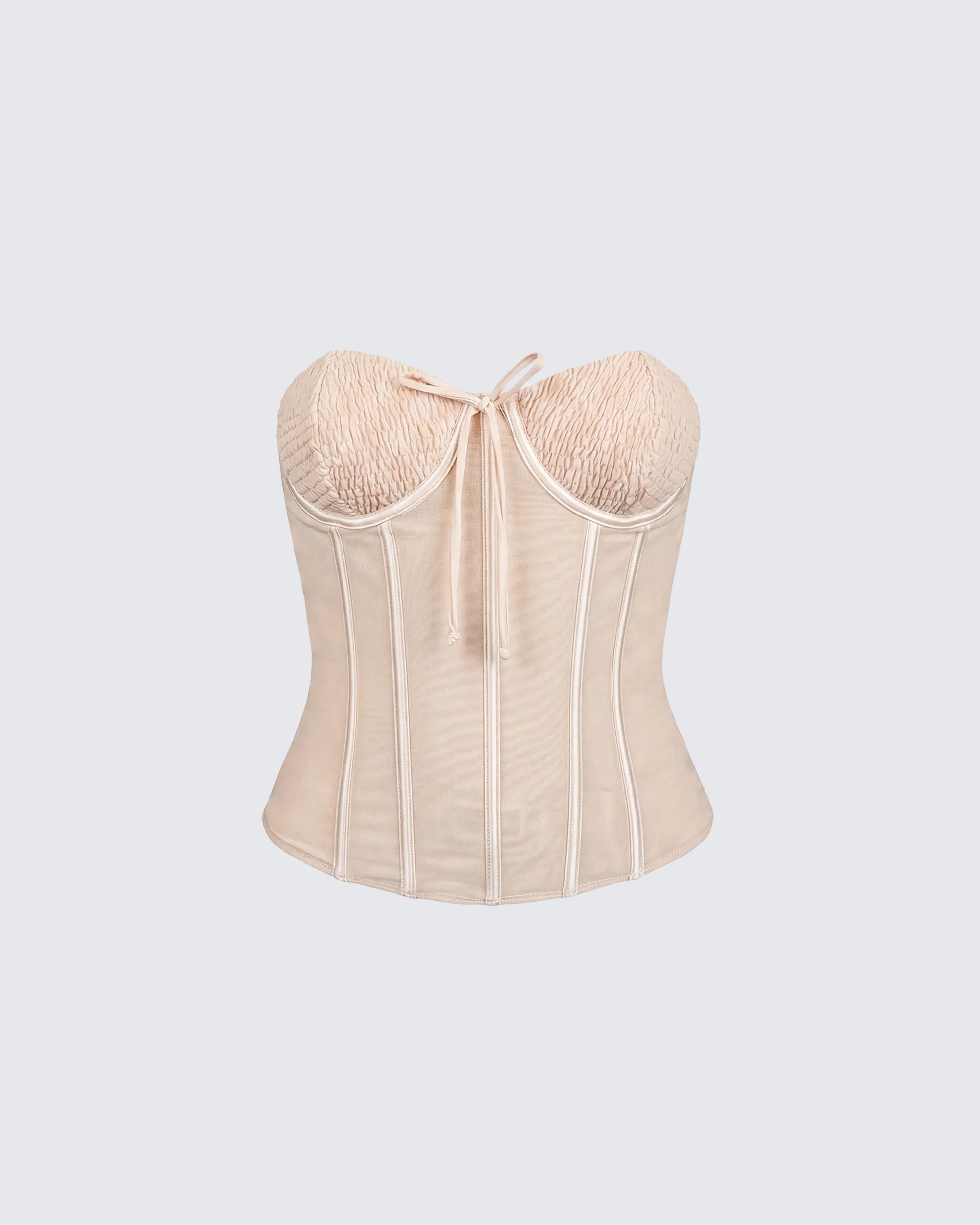 Eleanora Nude Mesh Corset Top