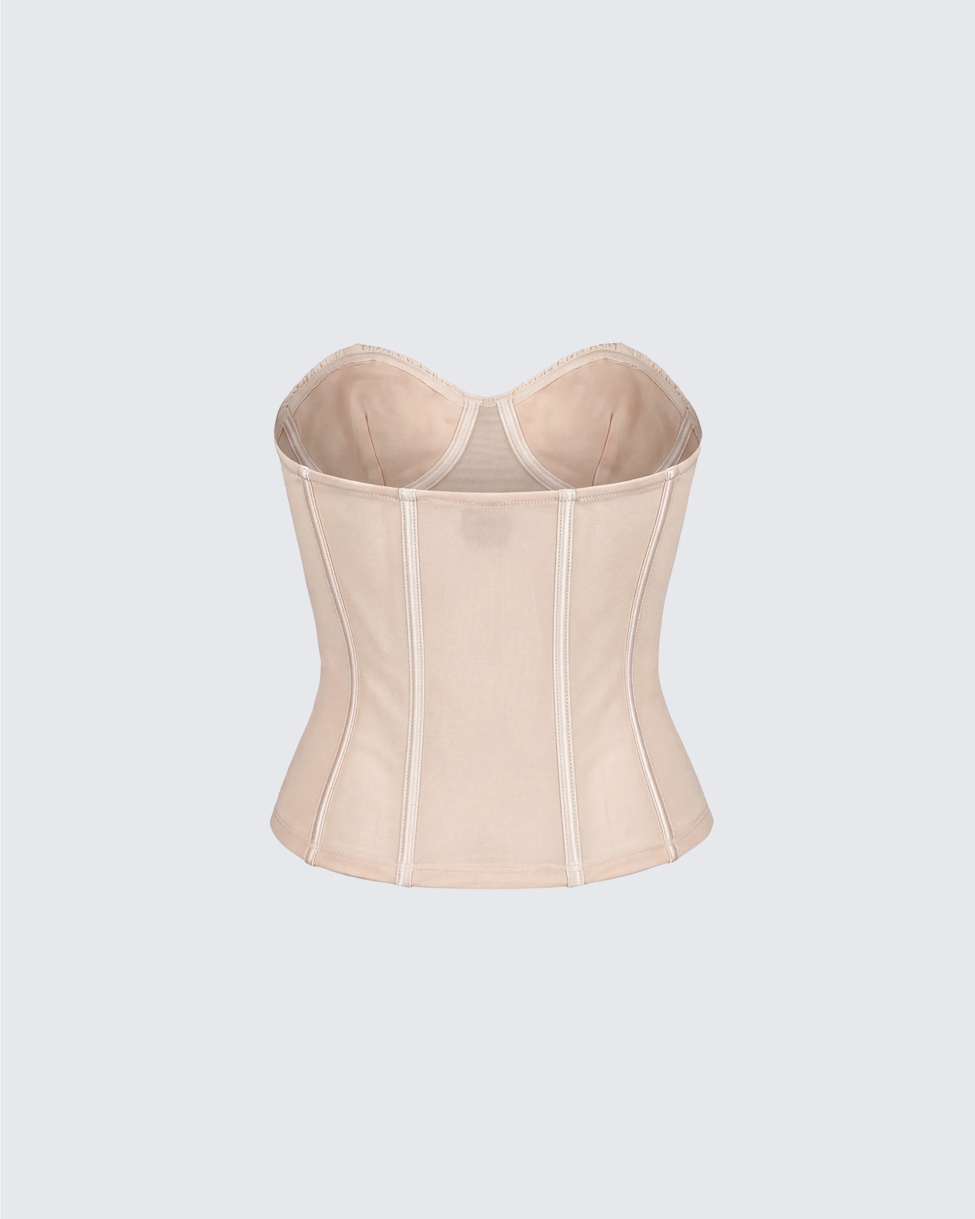 Eleanora Nude Mesh Corset Top - Image 2