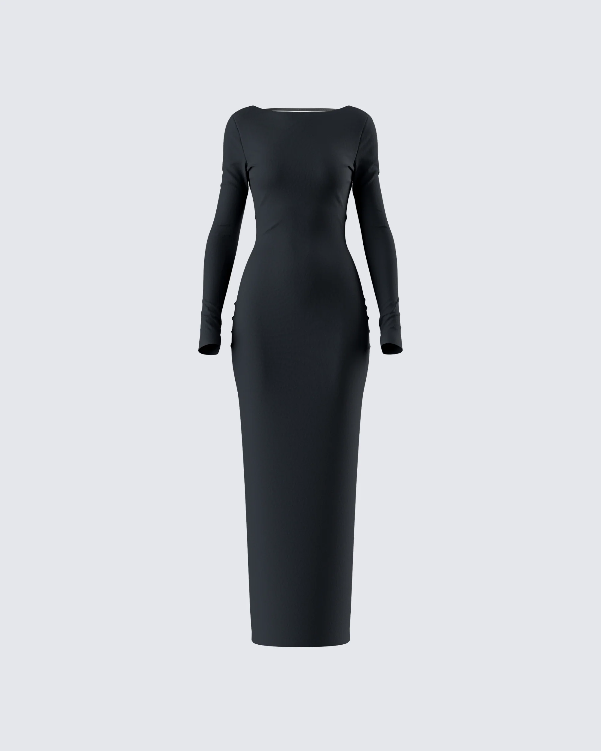 Izel Black Backless Maxi Dress