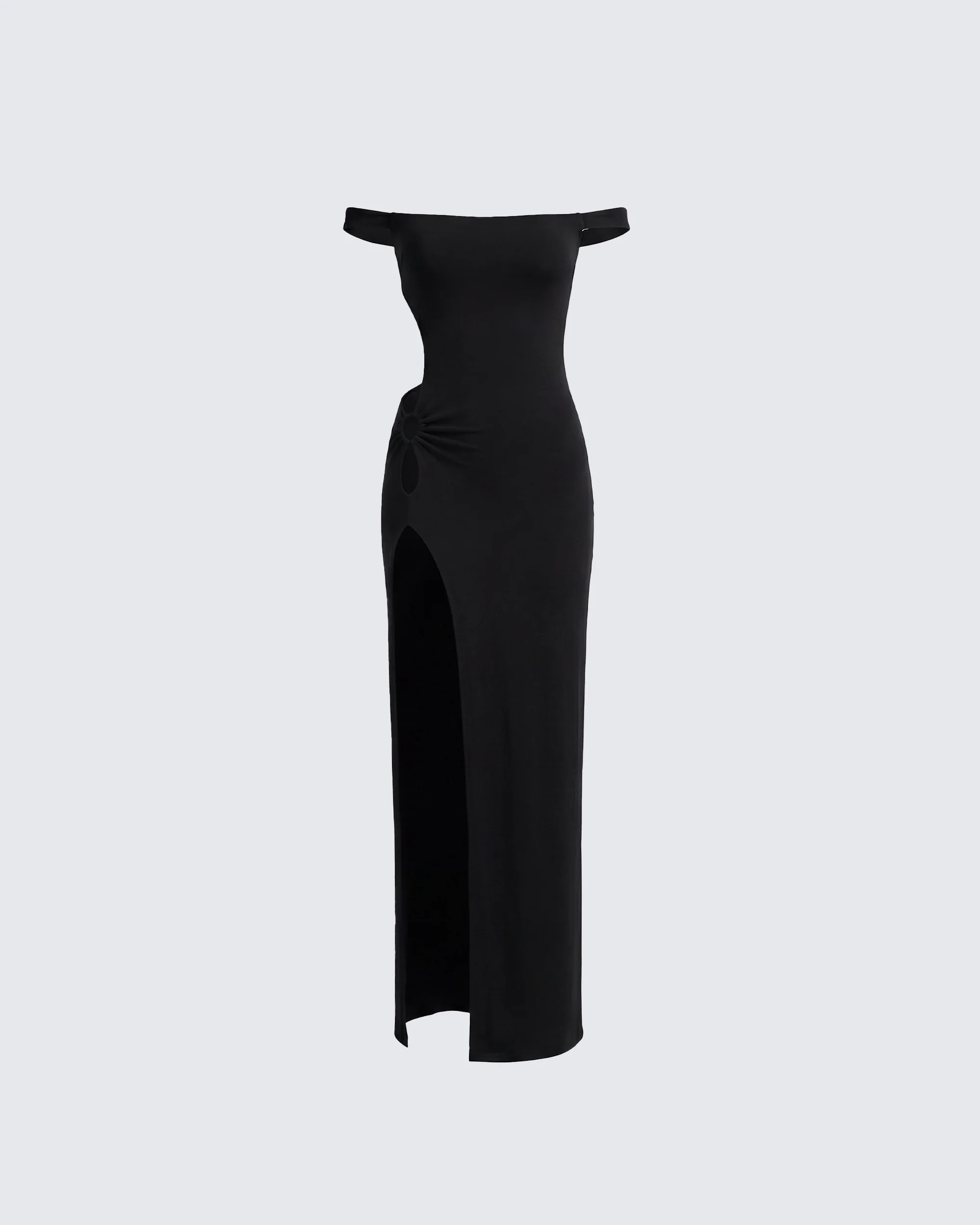 Janine Black Cut Out Maxi Dress