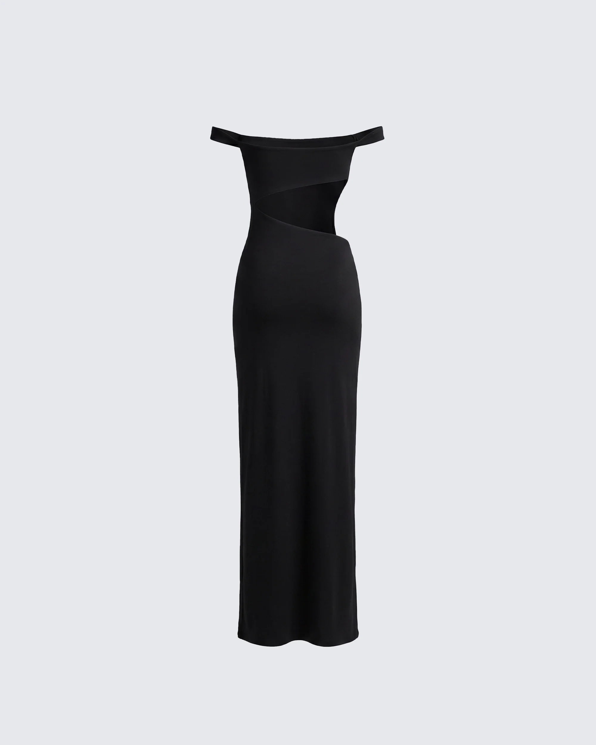 Janine Black Cut Out Maxi Dress - Image 6