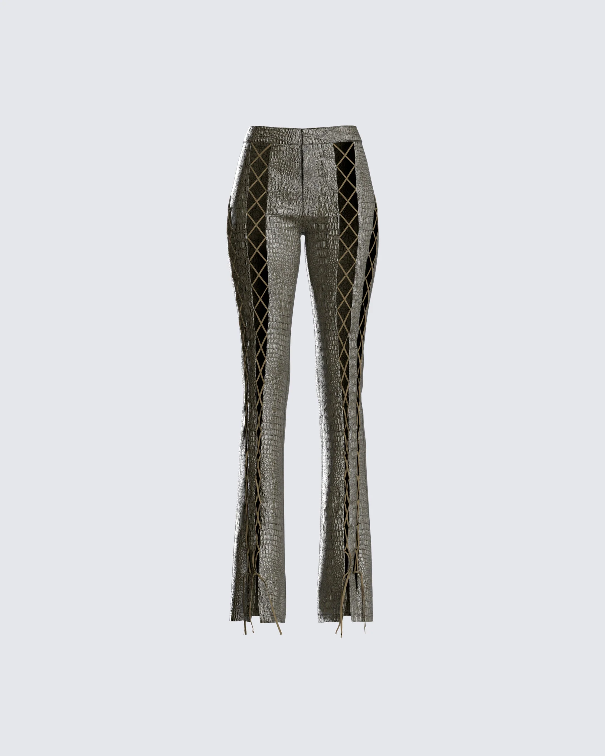 Jax Olive Lace Up Pants