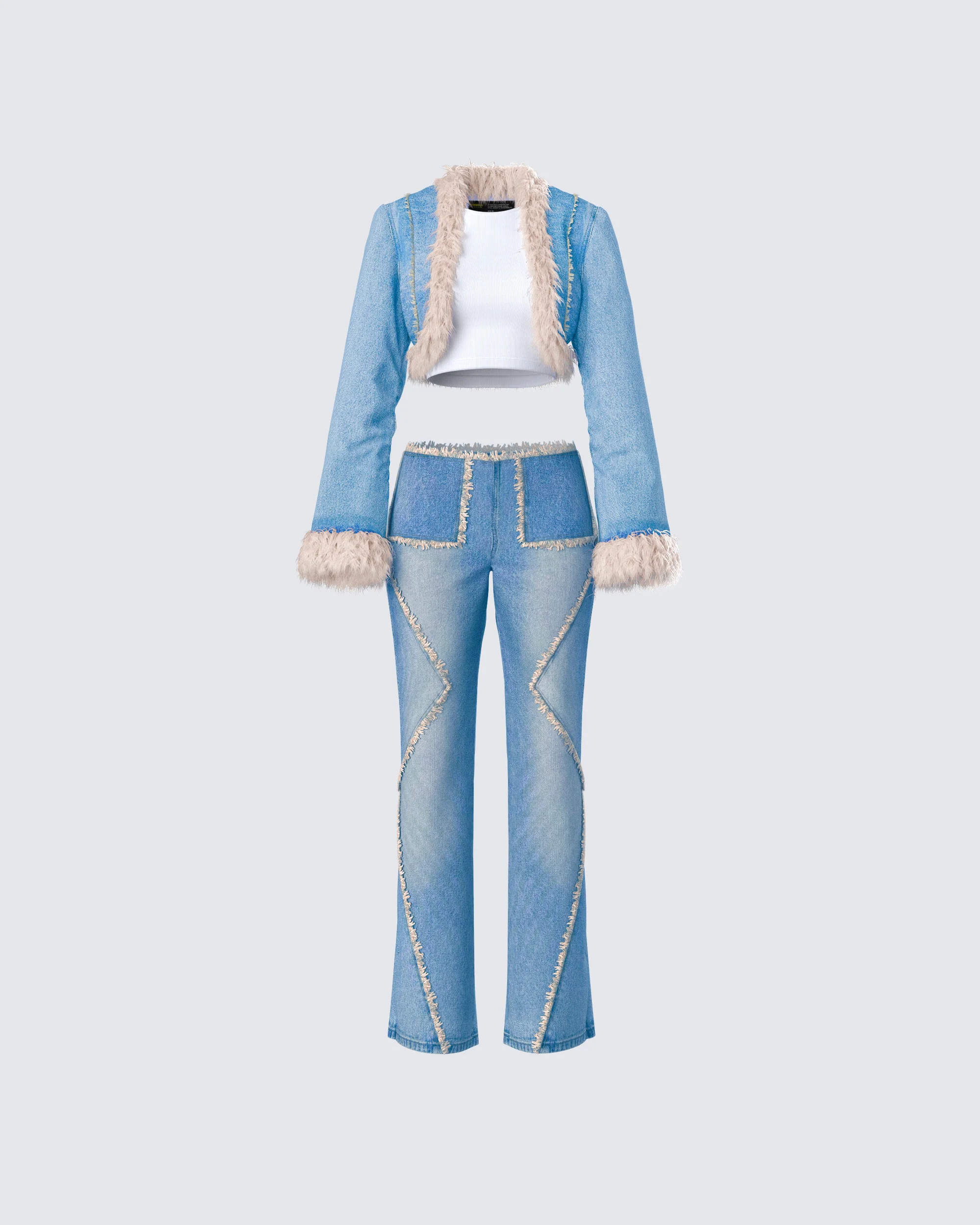 Kaiana Blue Denim Y2K Set