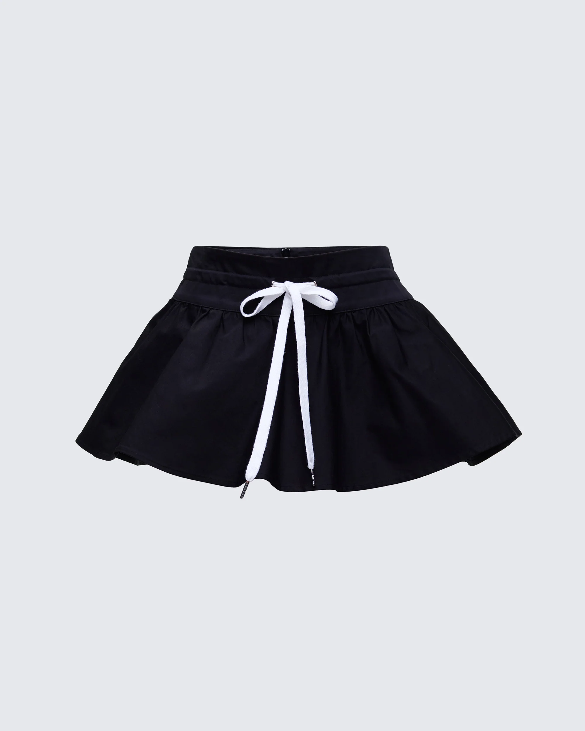 Kata Black Flounce Mini Skirt