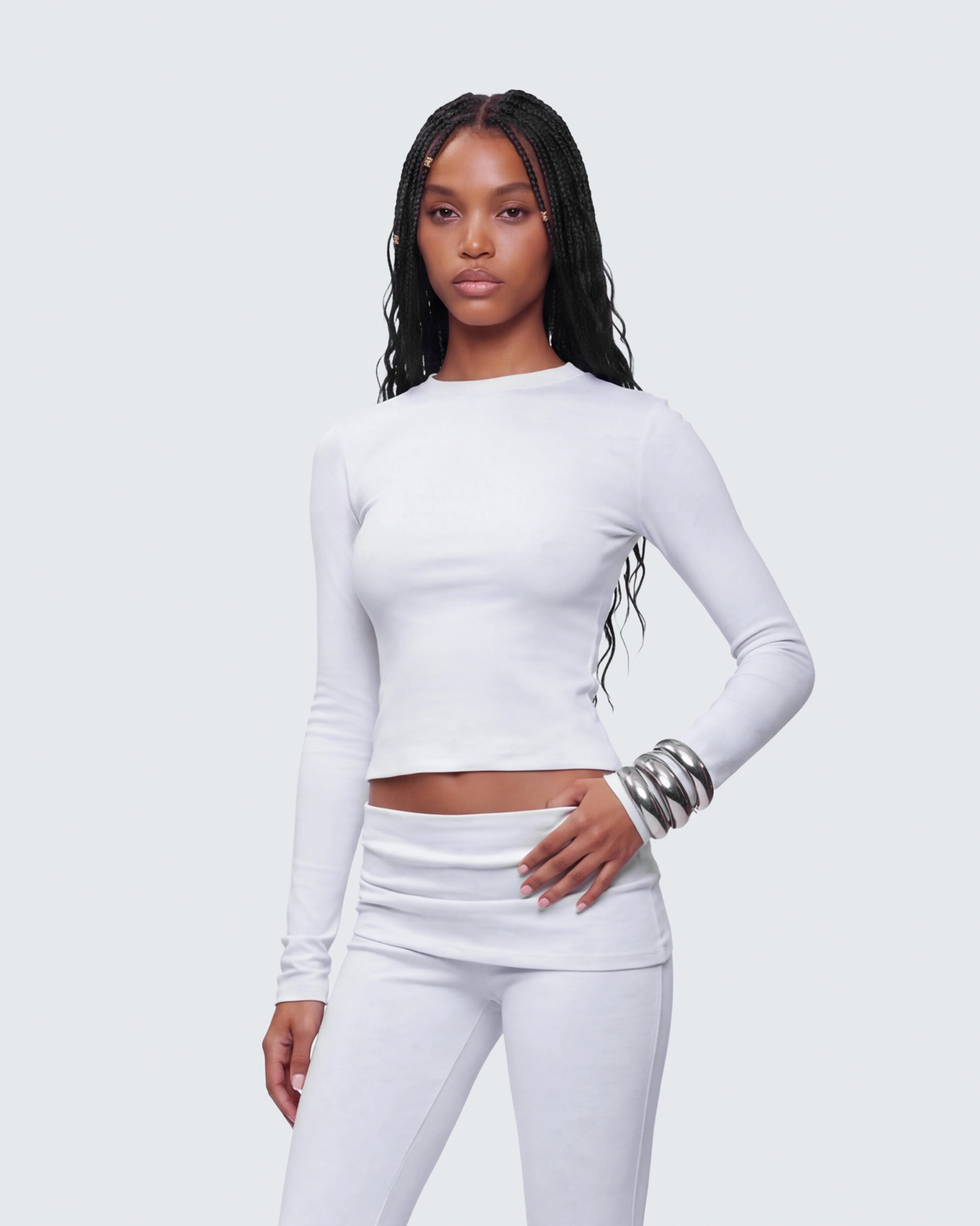 Kia Grey Marl Long Sleeve Top - Image 4
