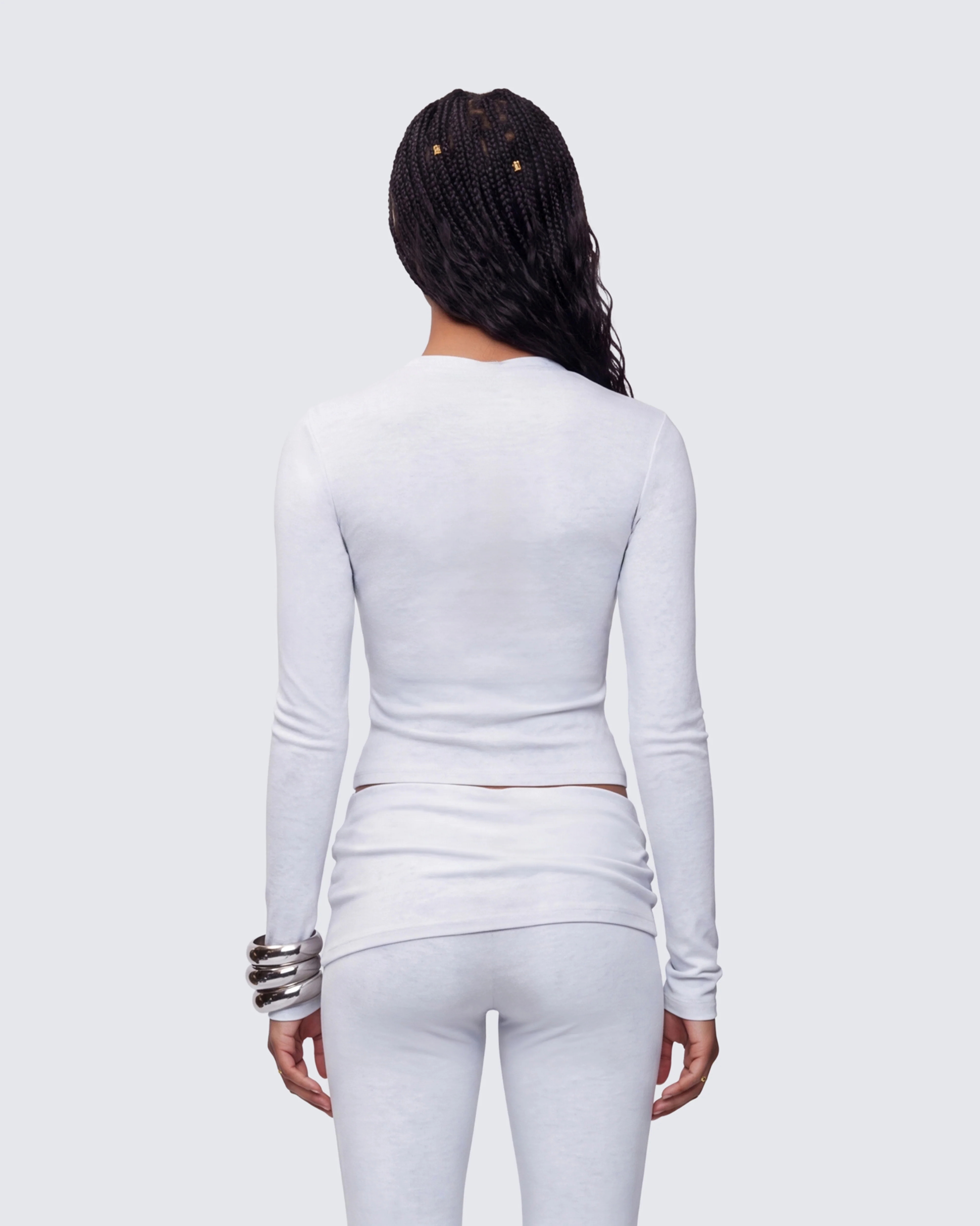 Kia Grey Marl Long Sleeve Top - Image 5