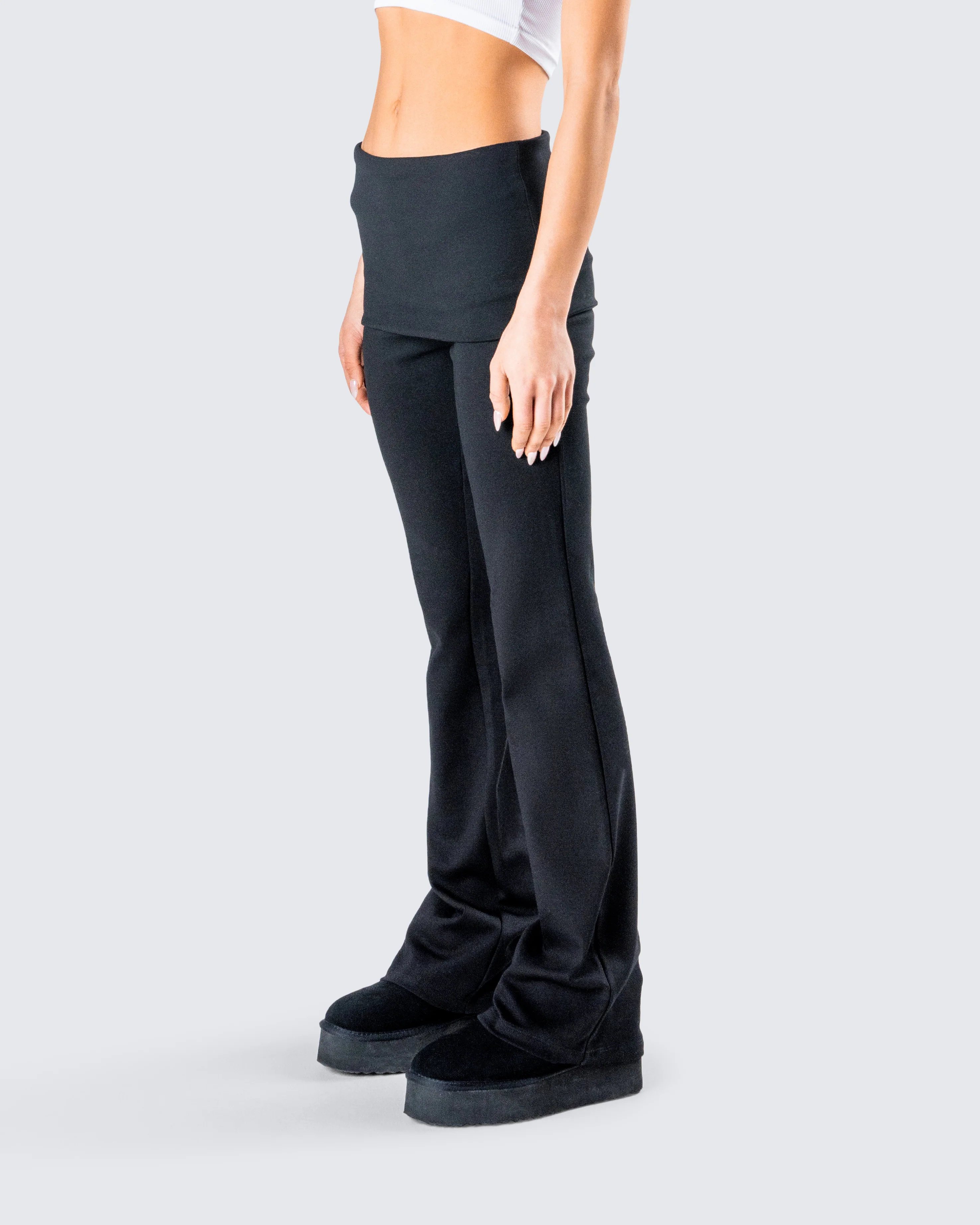 Leia Black Foldover Legging - Image 5