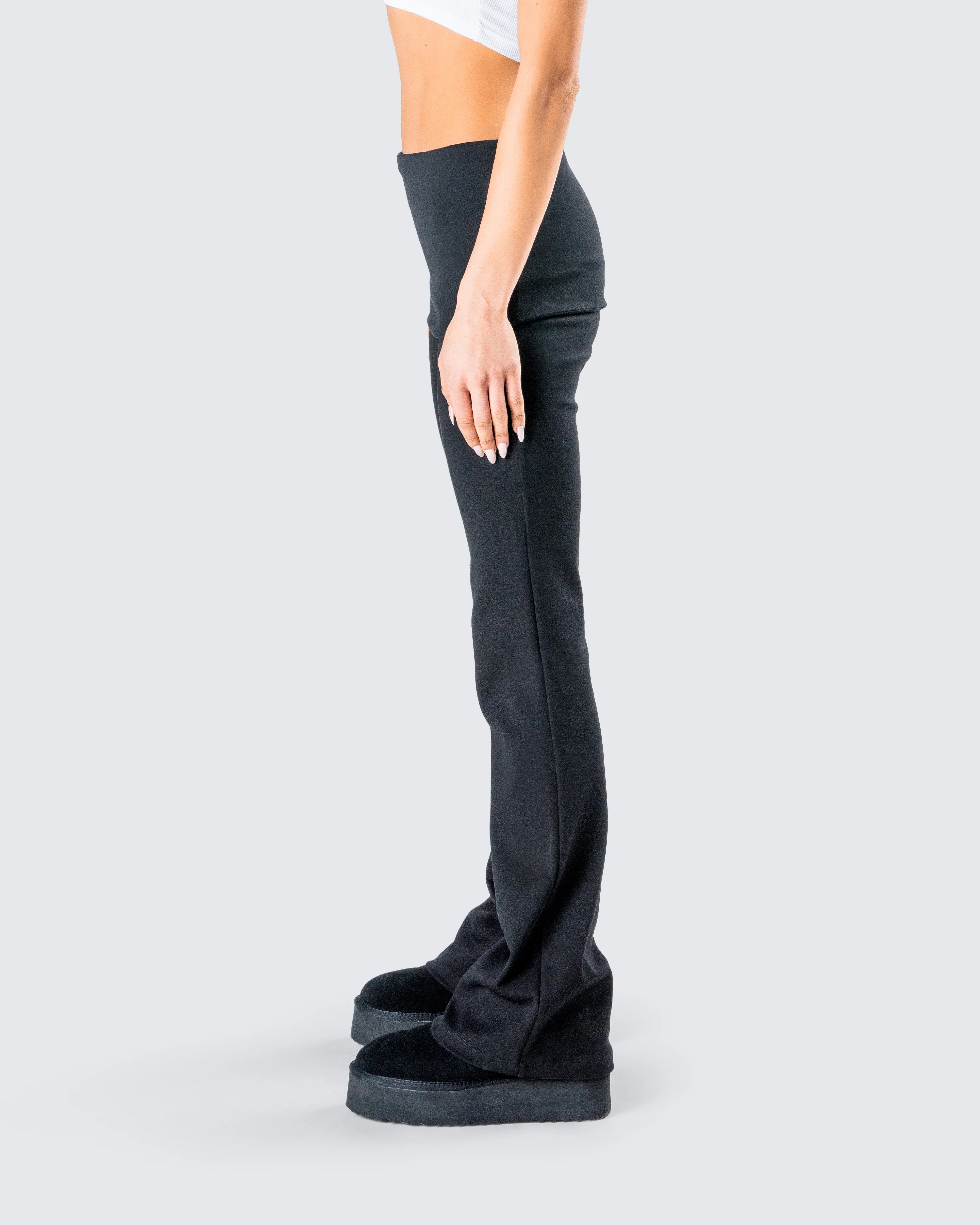 Leia Black Foldover Legging - Image 6