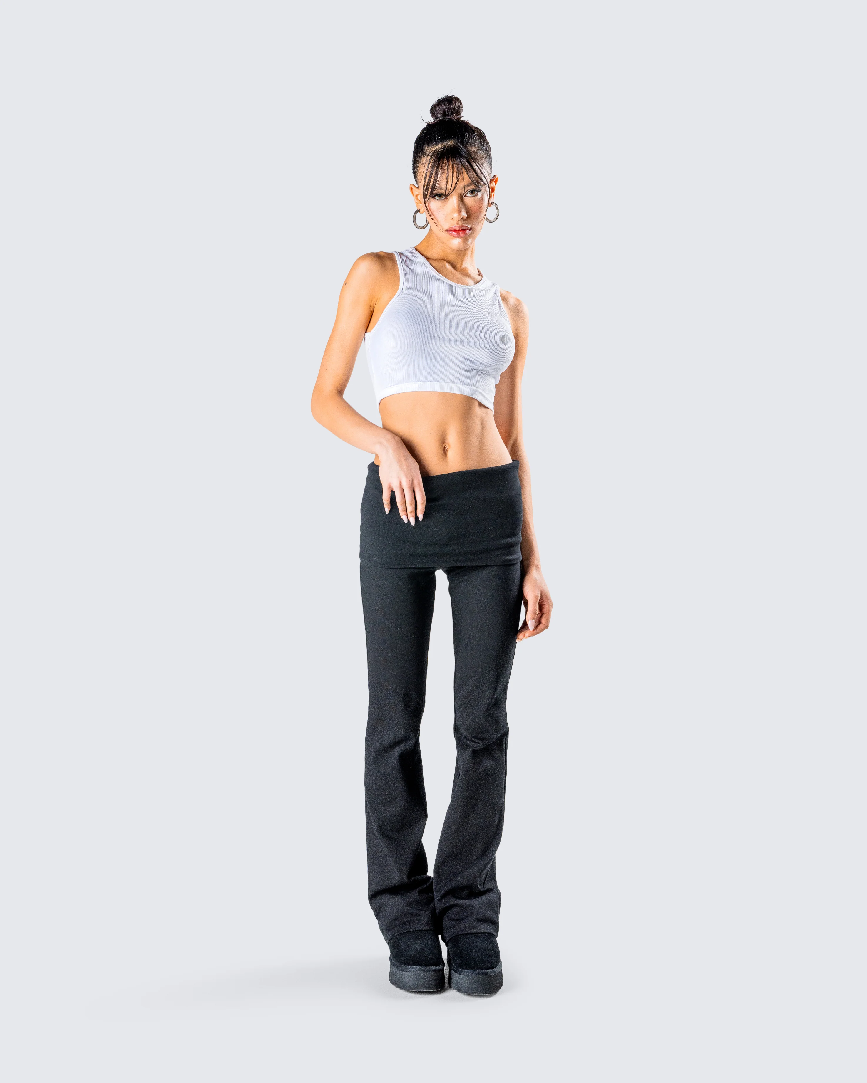 Leia Black Foldover Legging - Image 9