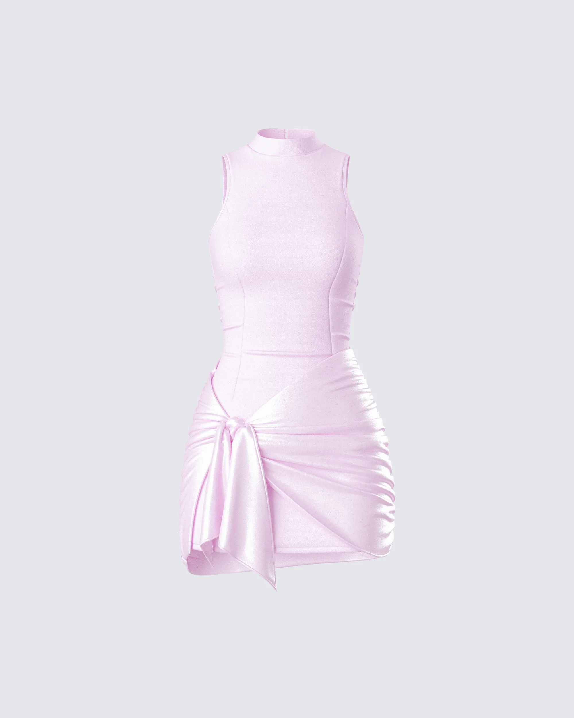 Lindsey Pink Wrap Mini Dress