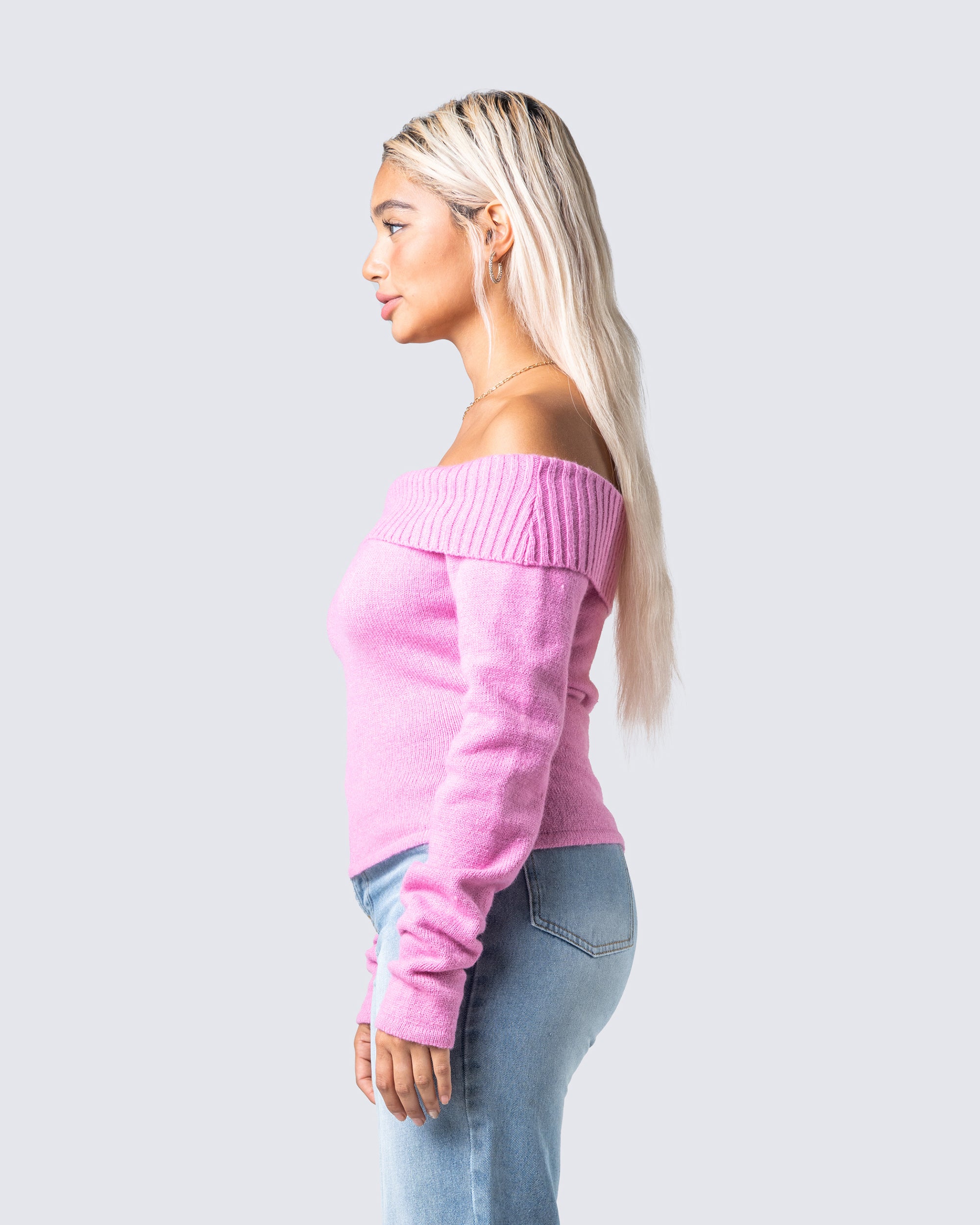 Lorraine Pink Sweater Knit Top - Image 5