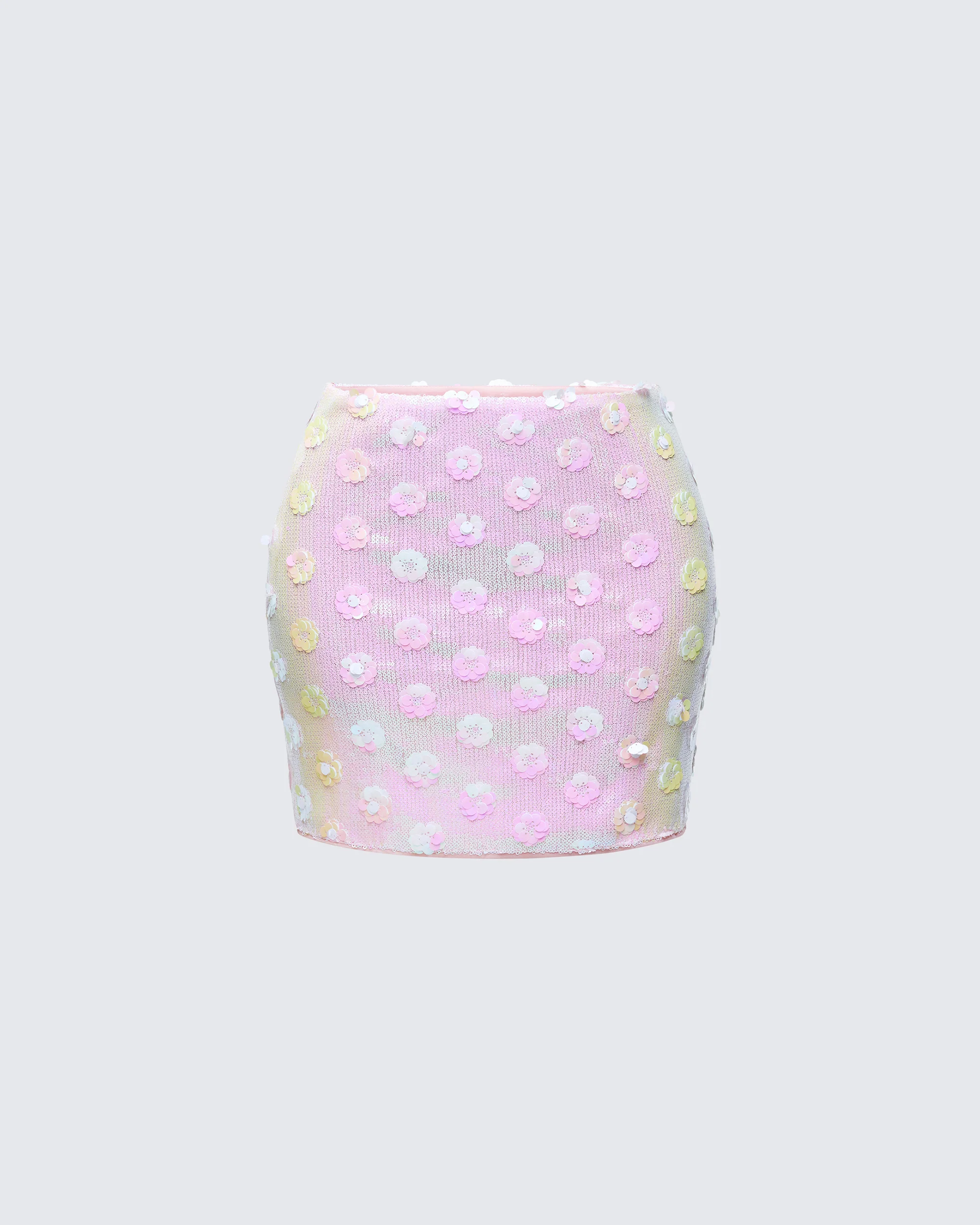Luneth Pink Sequin Mini Skirt
