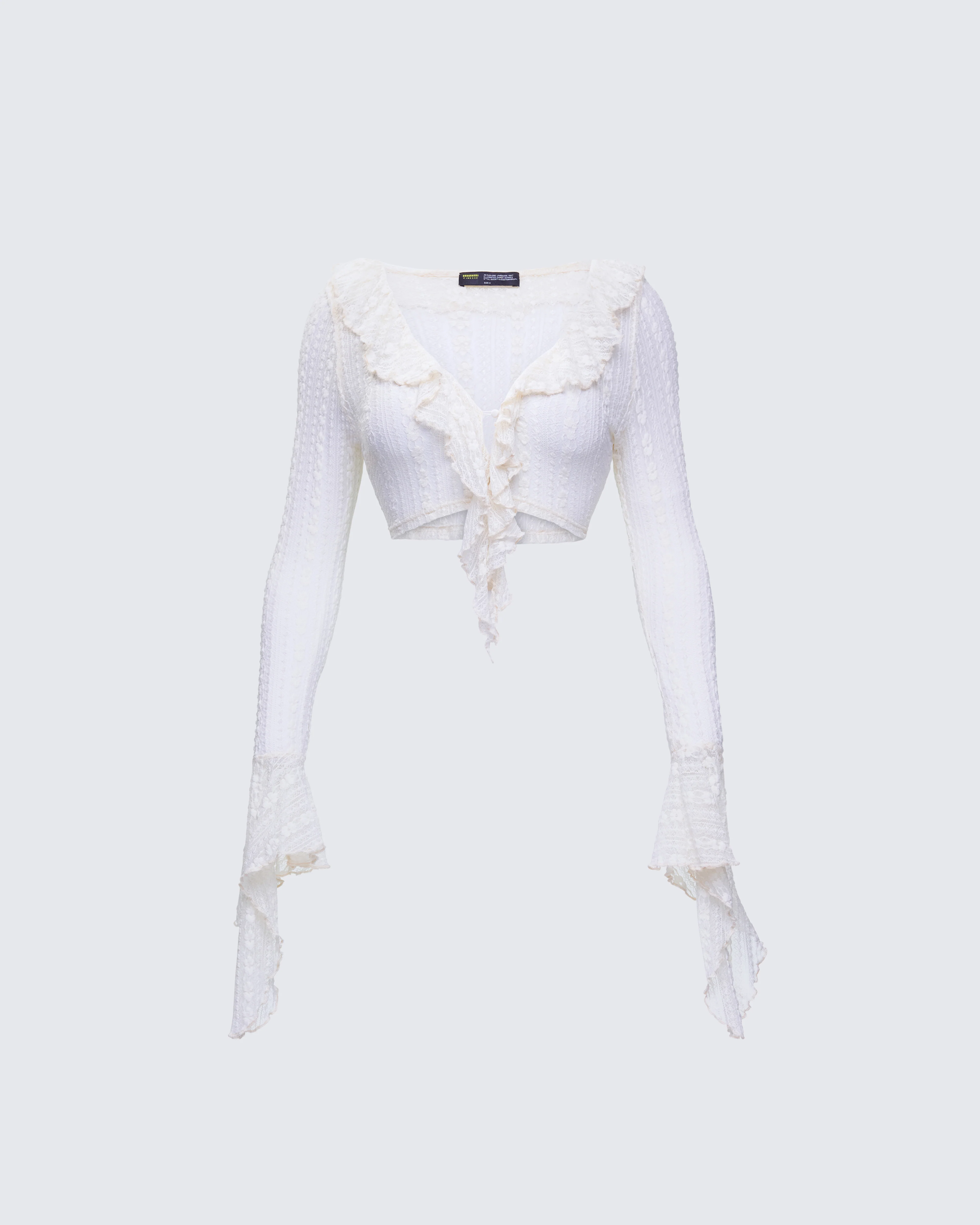 Maeve Ivory Lace Ruffle Top