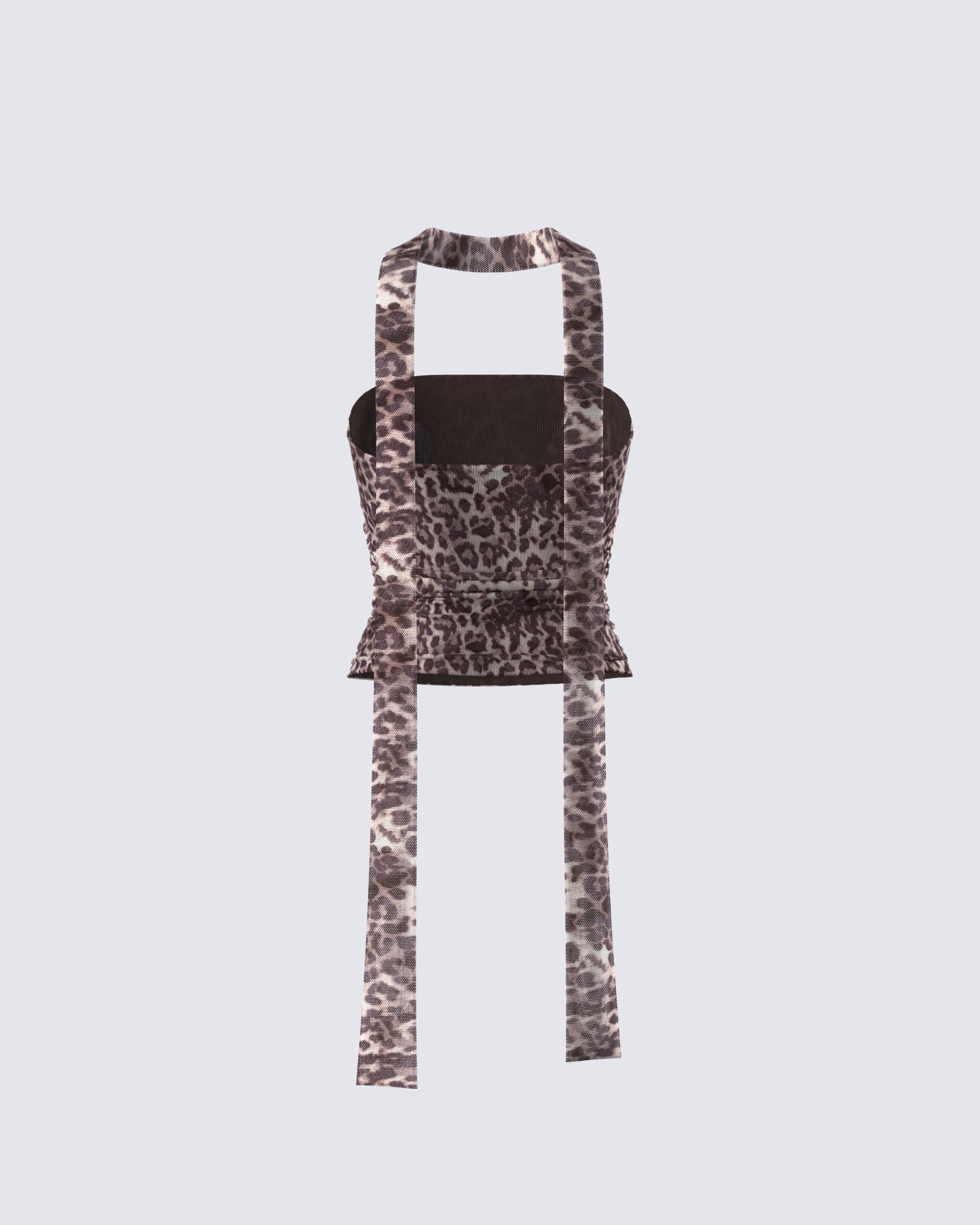 Maree Leopard Mesh Tube Top and Scarf - Image 3