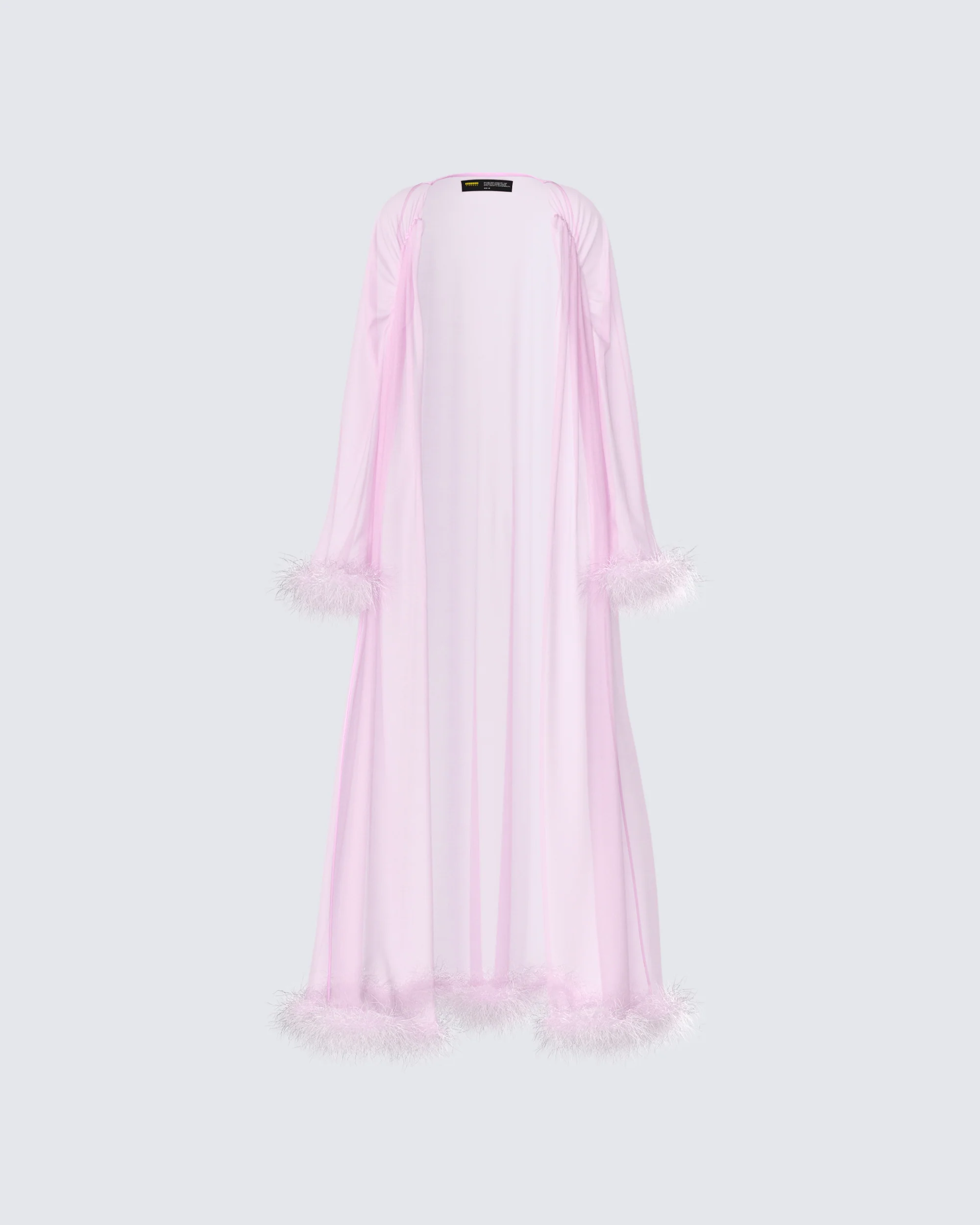 Maris Pink Feather Trim Robe