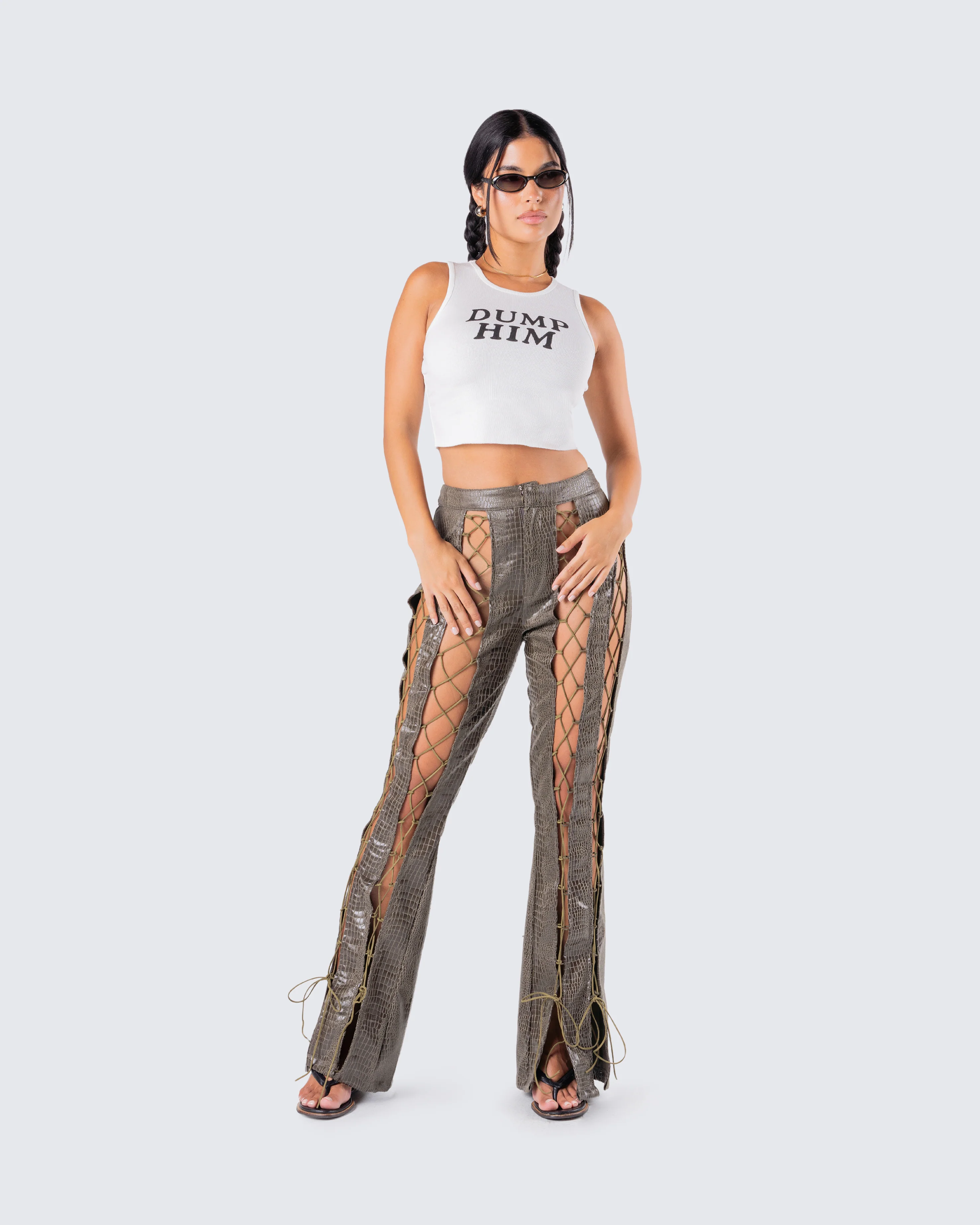 Marlow White Graphic Tank Top - Image 9